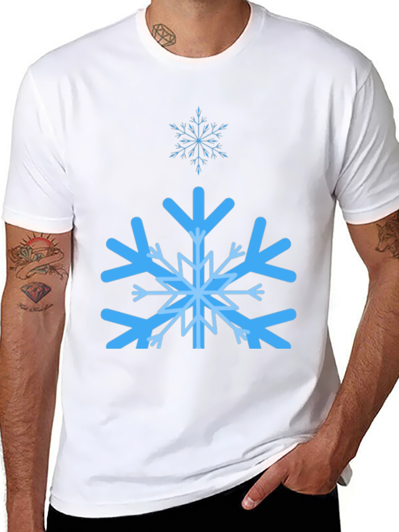 Snowflake Graphic Black T-Shirt