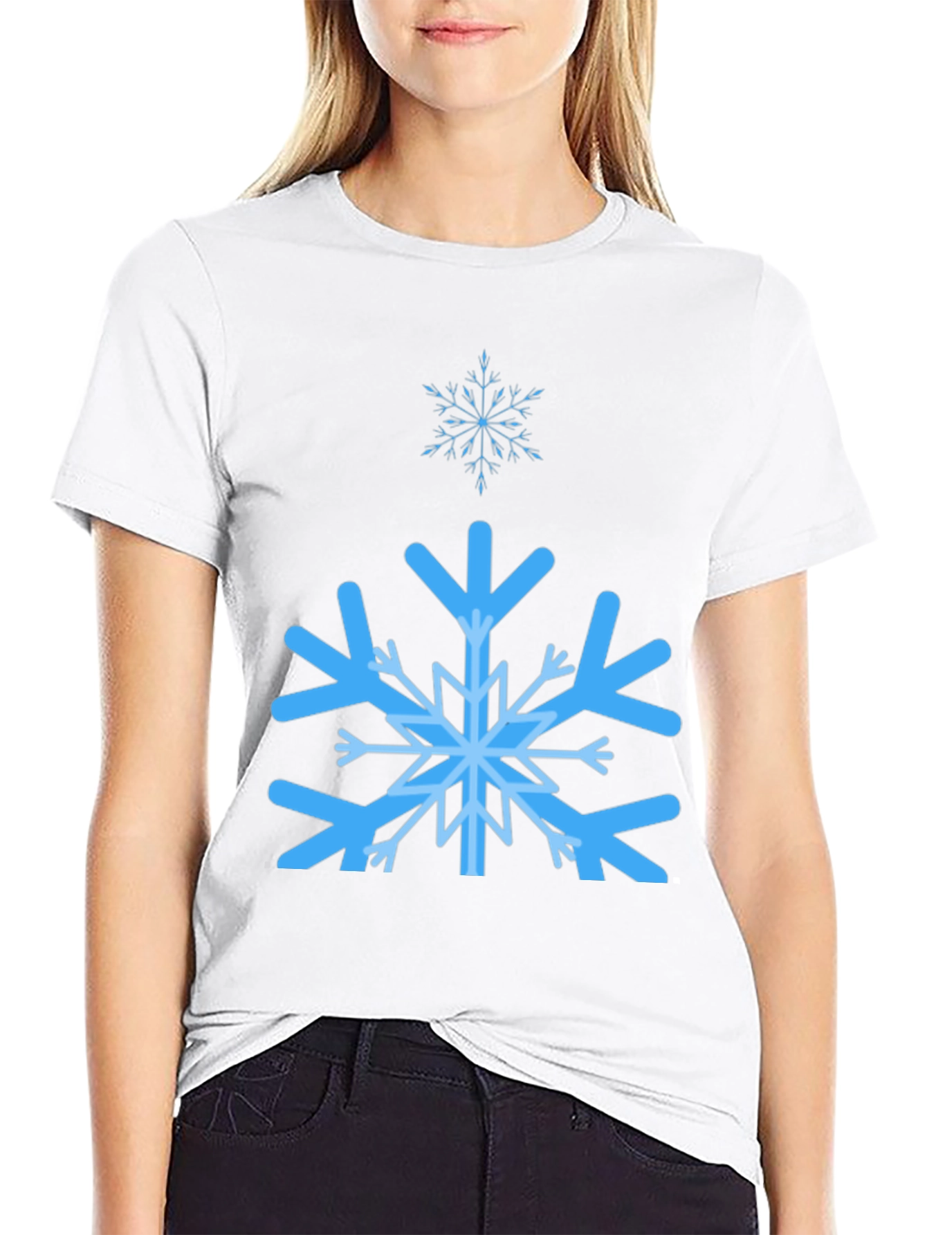 Snowflake Graphic Black T-Shirt