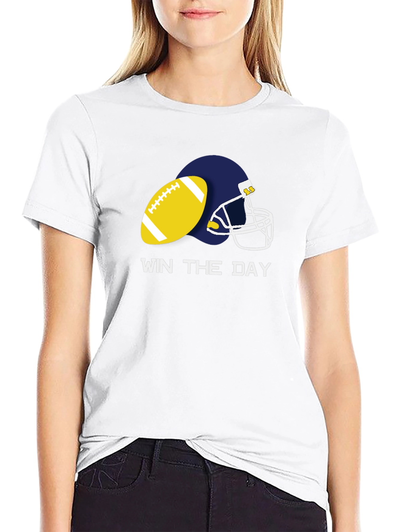 Win The Day Football Graphic Tee