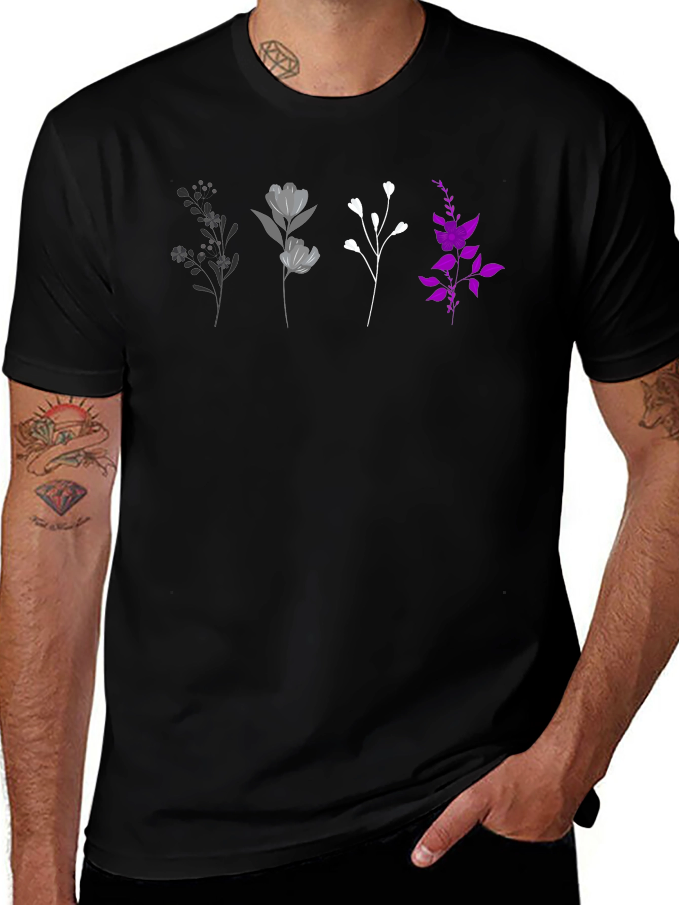 Floral Graphic Tee - Casual Cotton Comfort