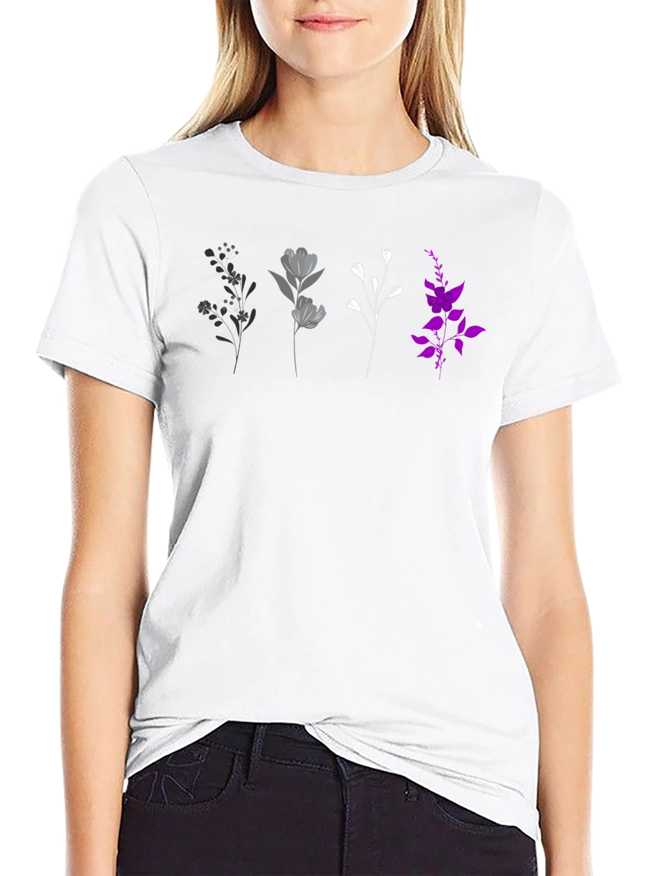 Floral Graphic Tee - Casual Cotton Comfort