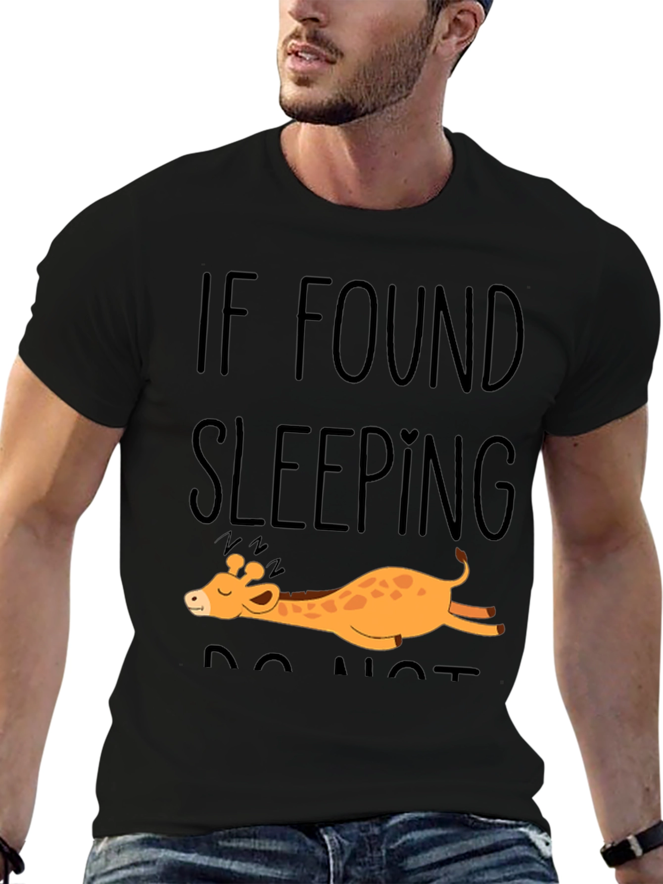 Funny Giraffe Sleeping Tee