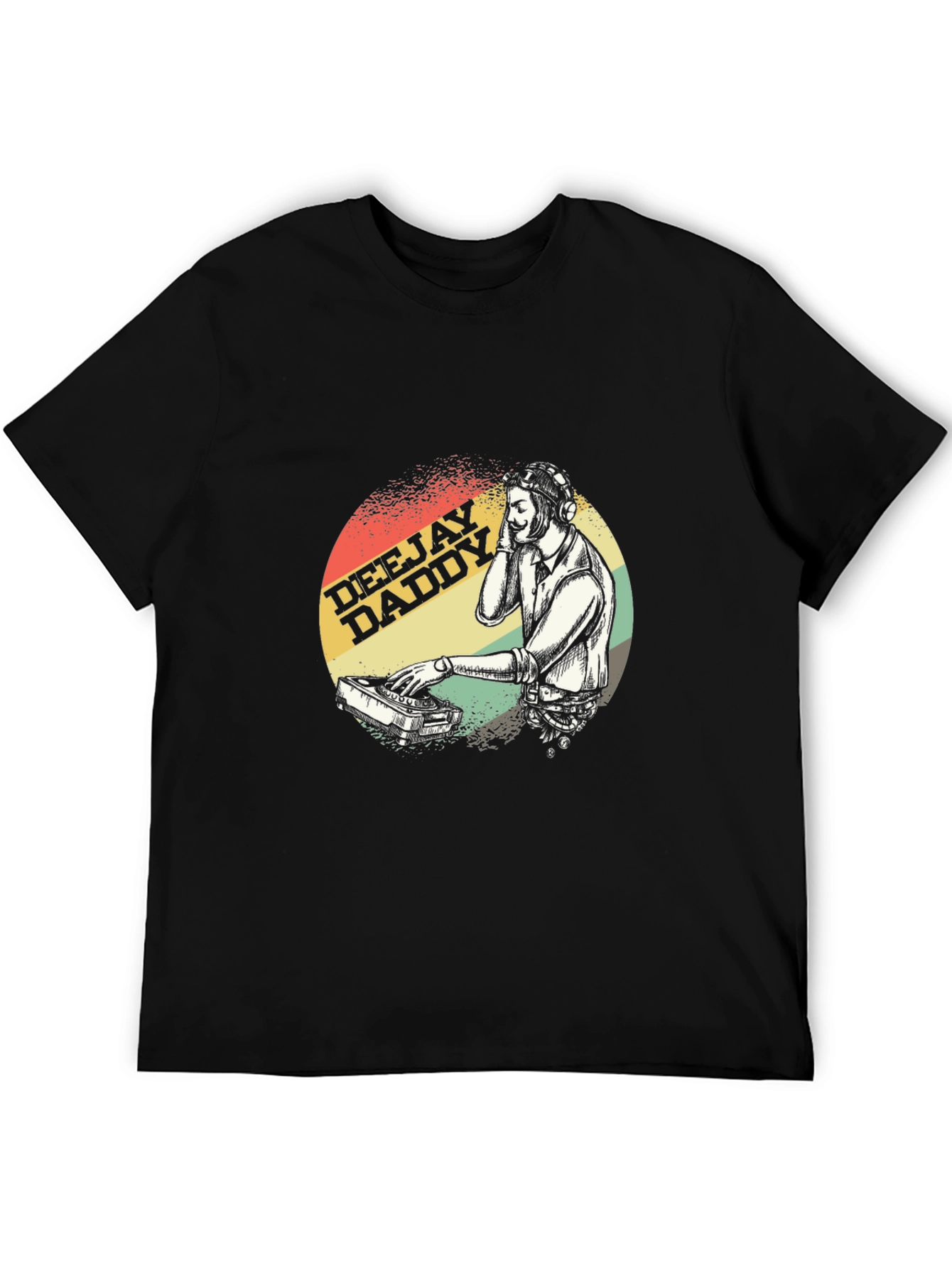 Deejay Daddy Black Graphic T-Shirt