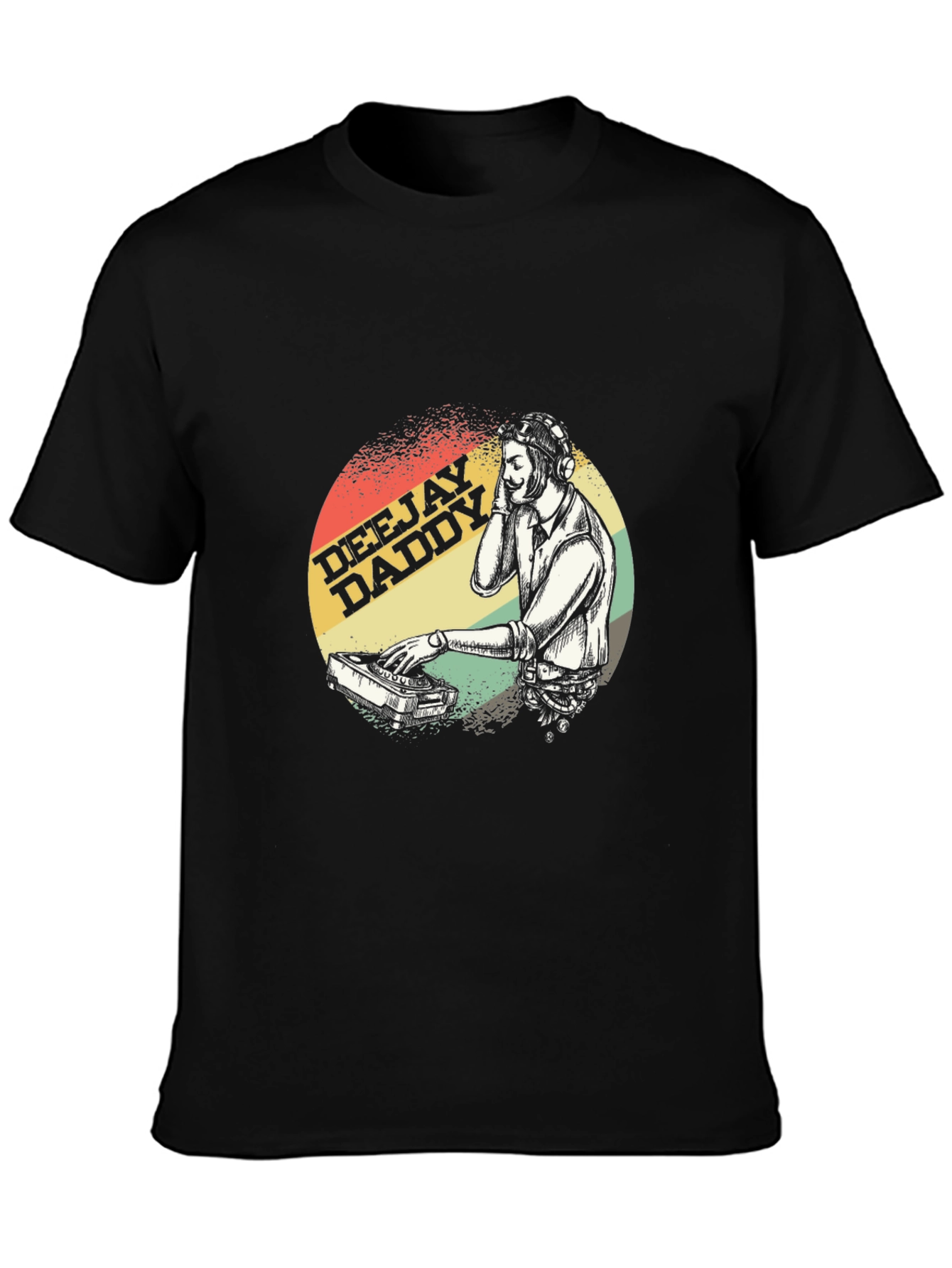 Deejay Daddy Black Graphic T-Shirt