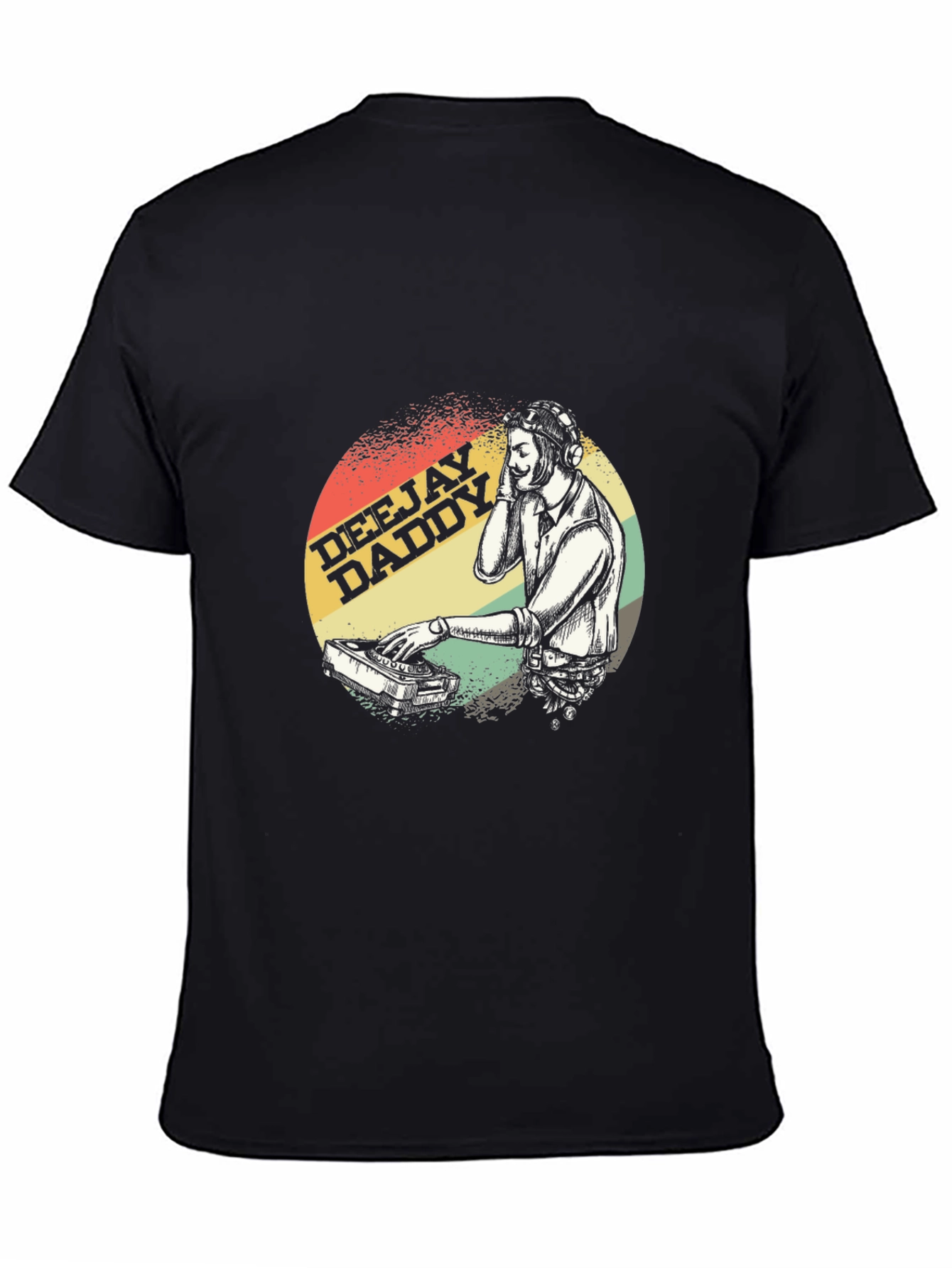 Deejay Daddy Black Graphic T-Shirt
