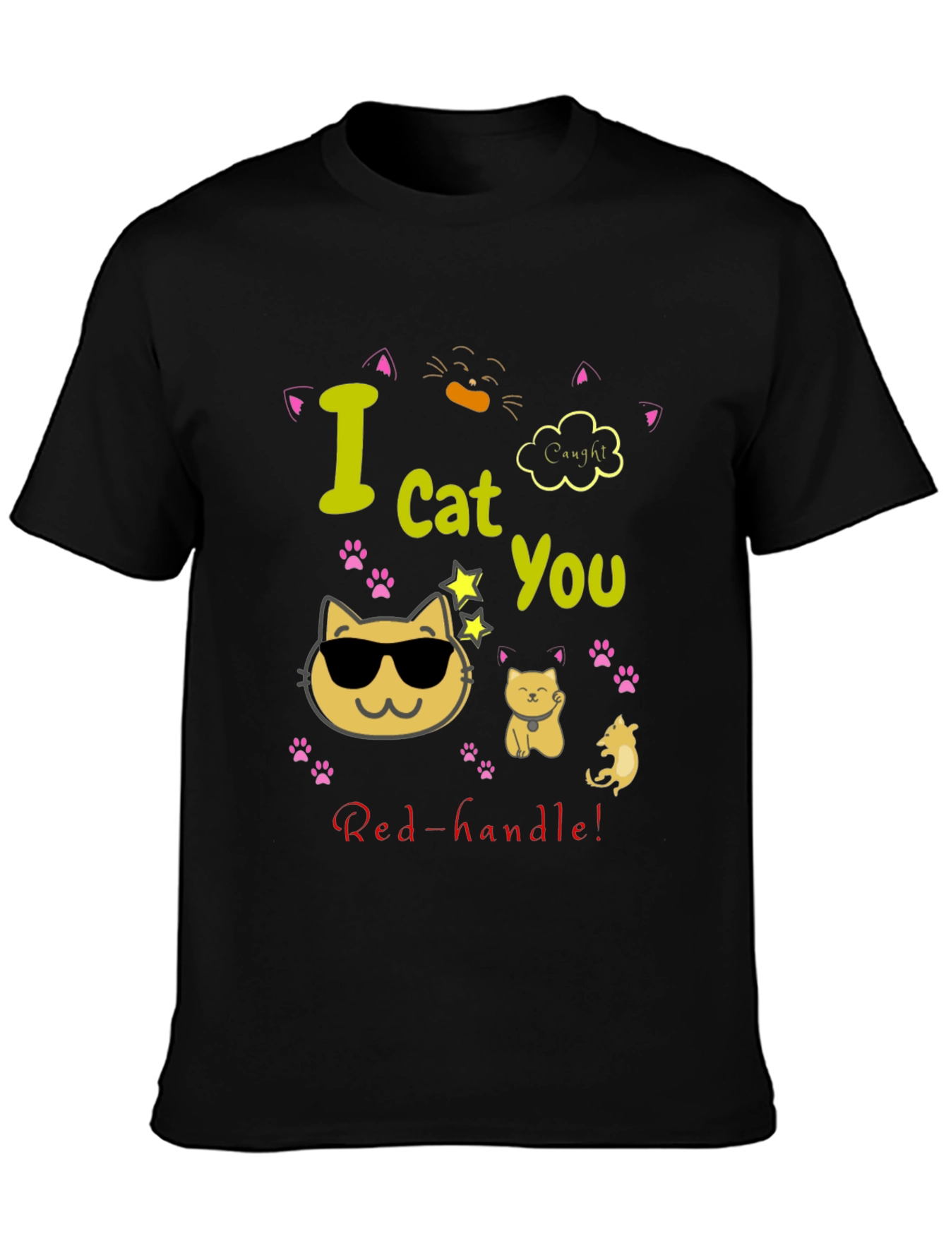 Funny Cat Graphic T-Shirt - I Cat You!