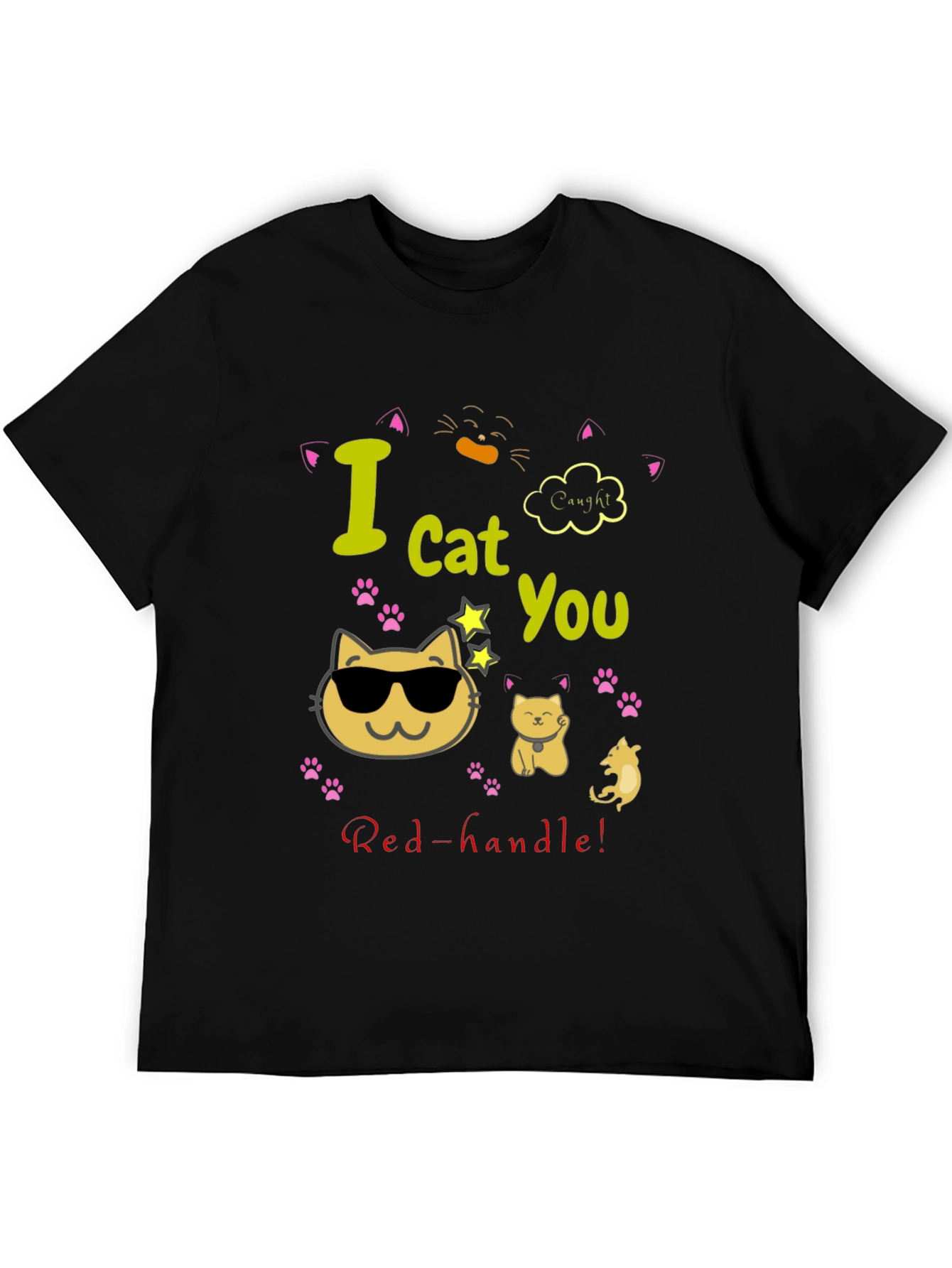Funny Cat Graphic T-Shirt - I Cat You!