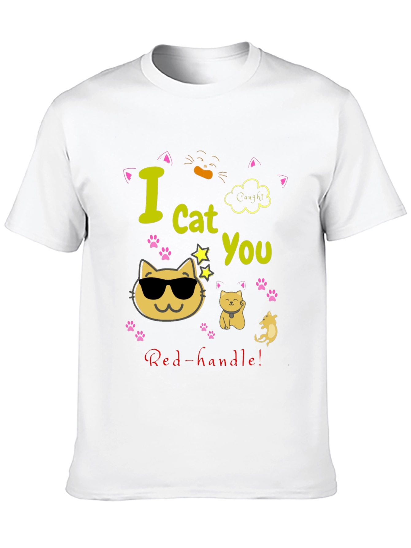 Funny Cat Graphic T-Shirt - I Cat You!