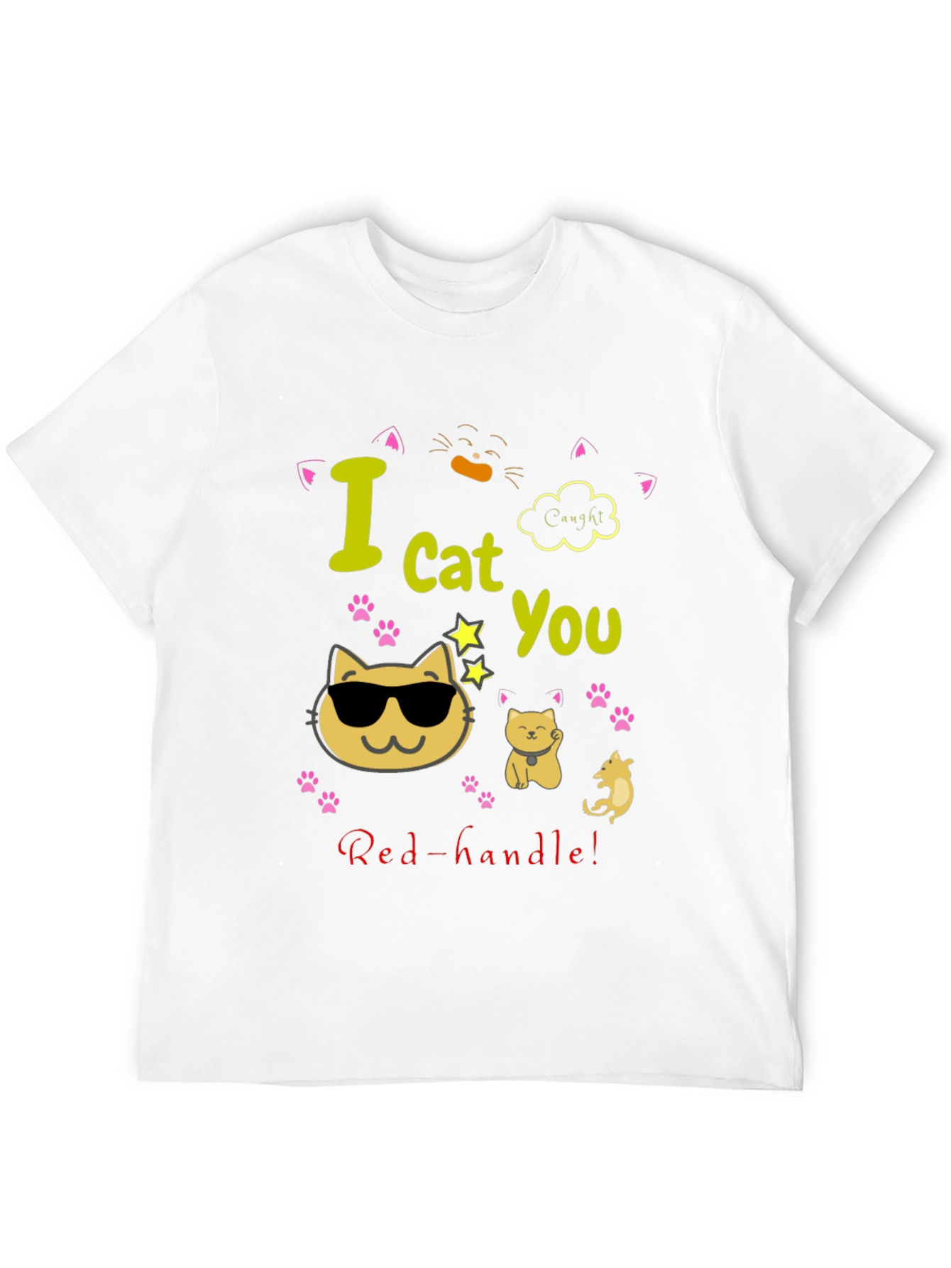 Funny Cat Graphic T-Shirt - I Cat You!