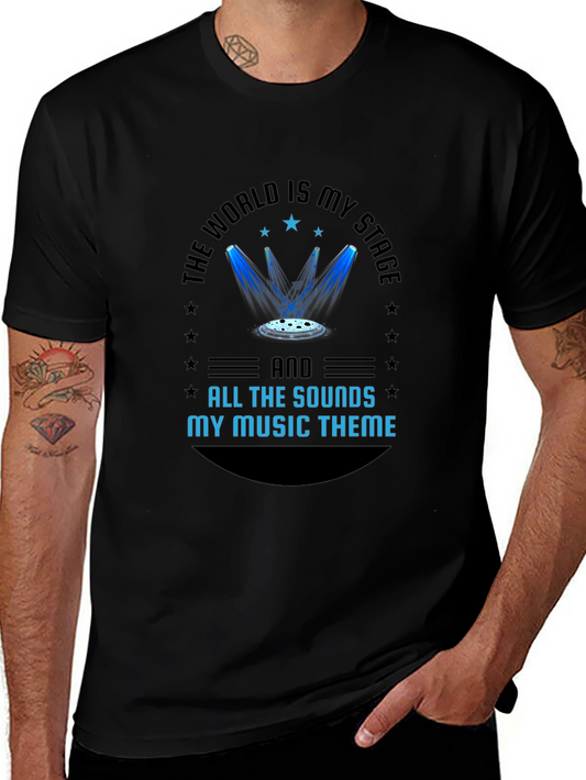 The World is My Stage Graphic Tee - Black