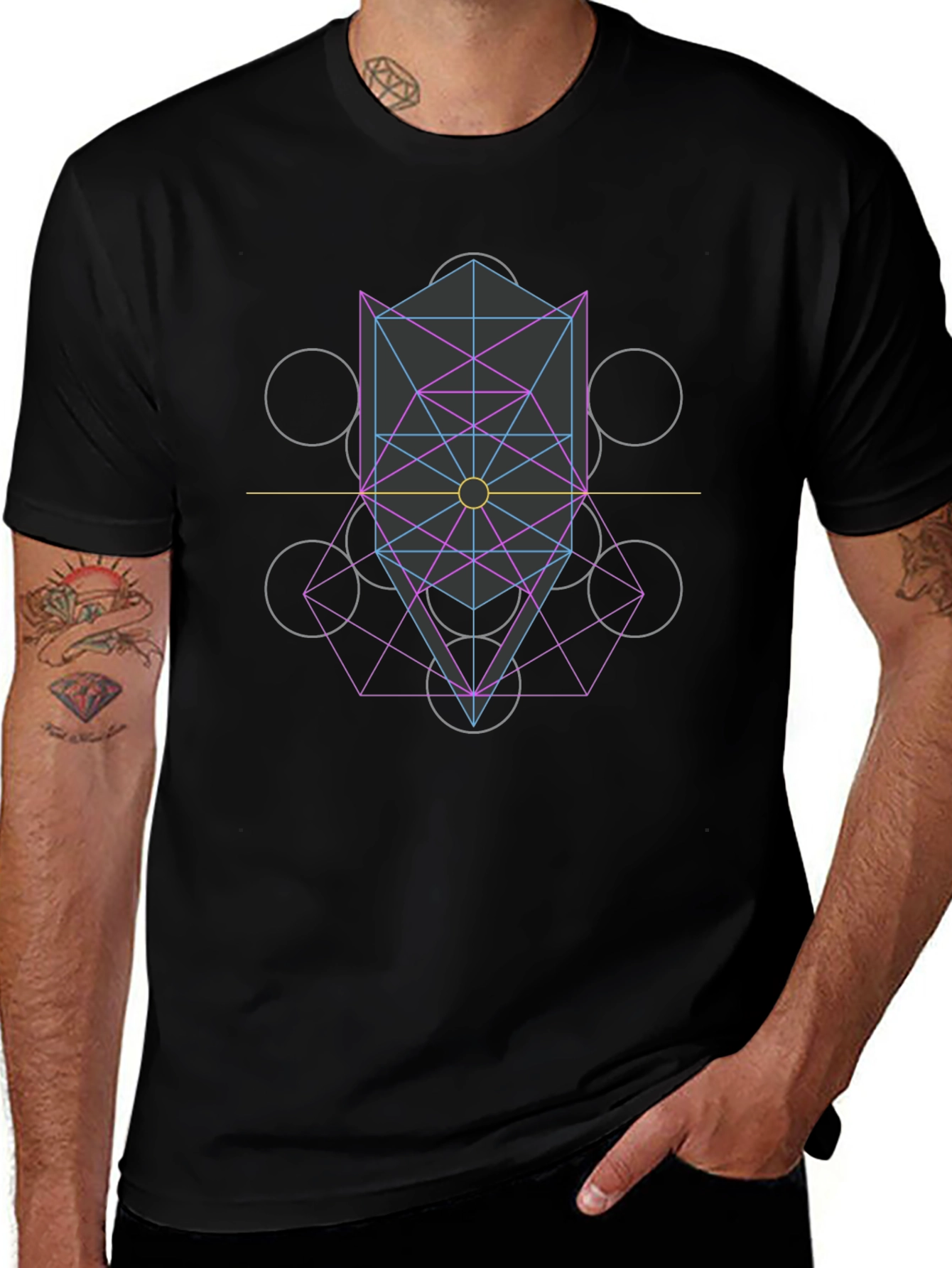 Geometric Metatrons Cube T-Shirt