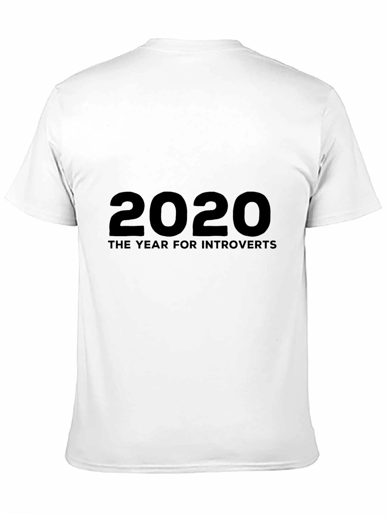 2020 Introvert T-Shirt - Black Cotton Tee
