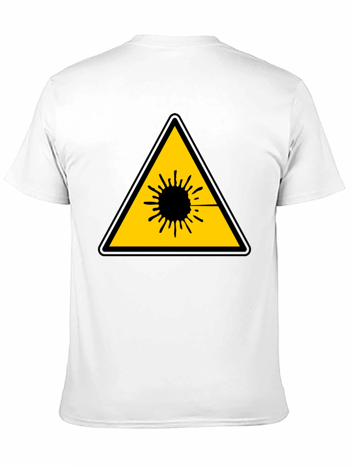 Laser Hazard Black T-Shirt - Warning Graphic Tee