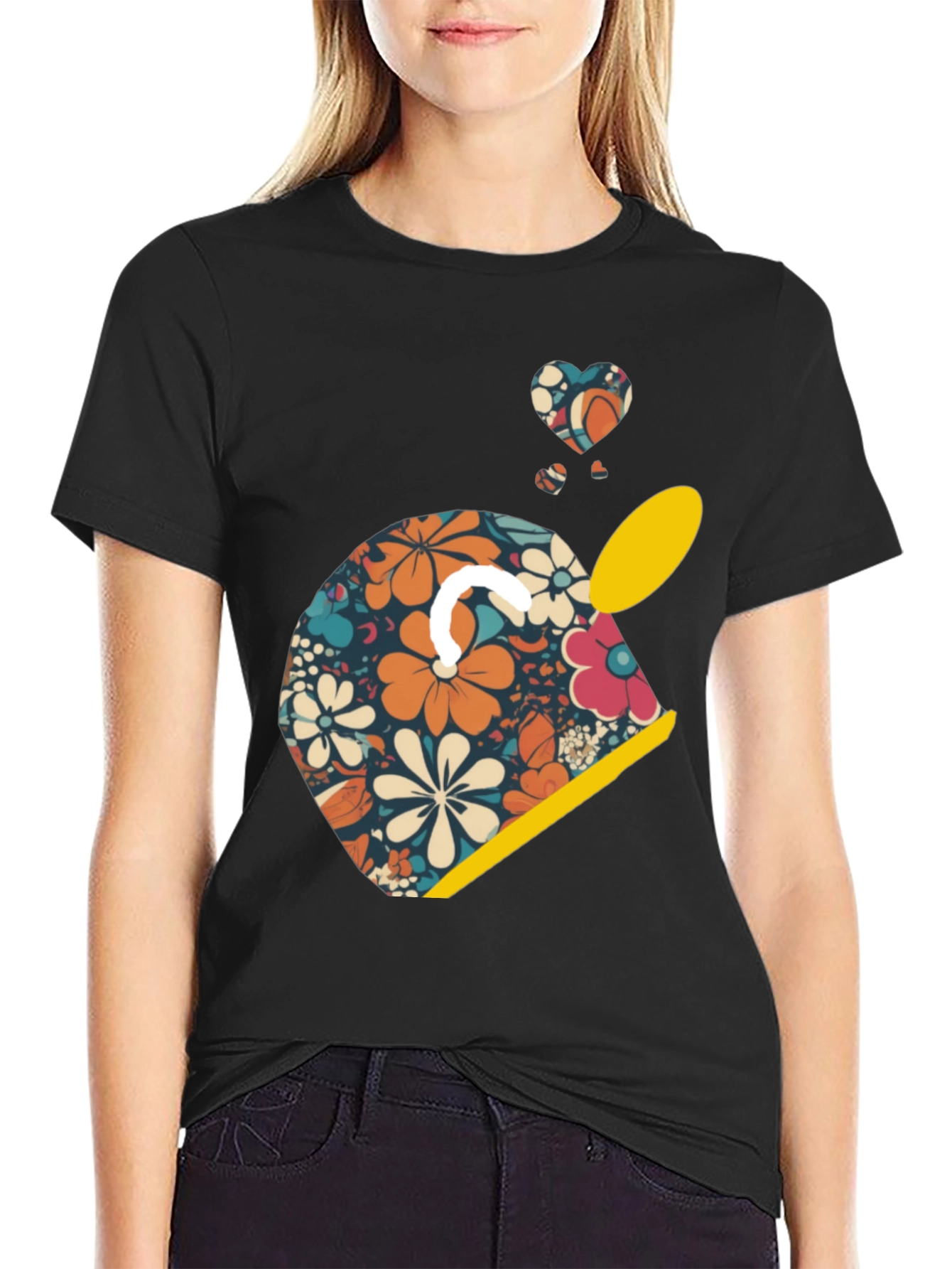 Retro Floral Helmet Graphic Tee