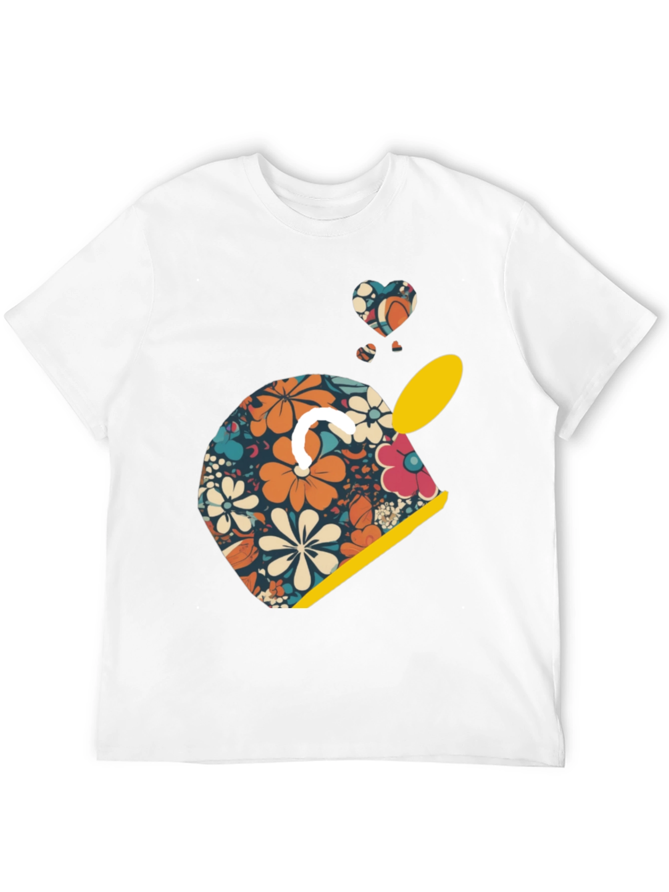 Retro Floral Helmet Graphic Tee