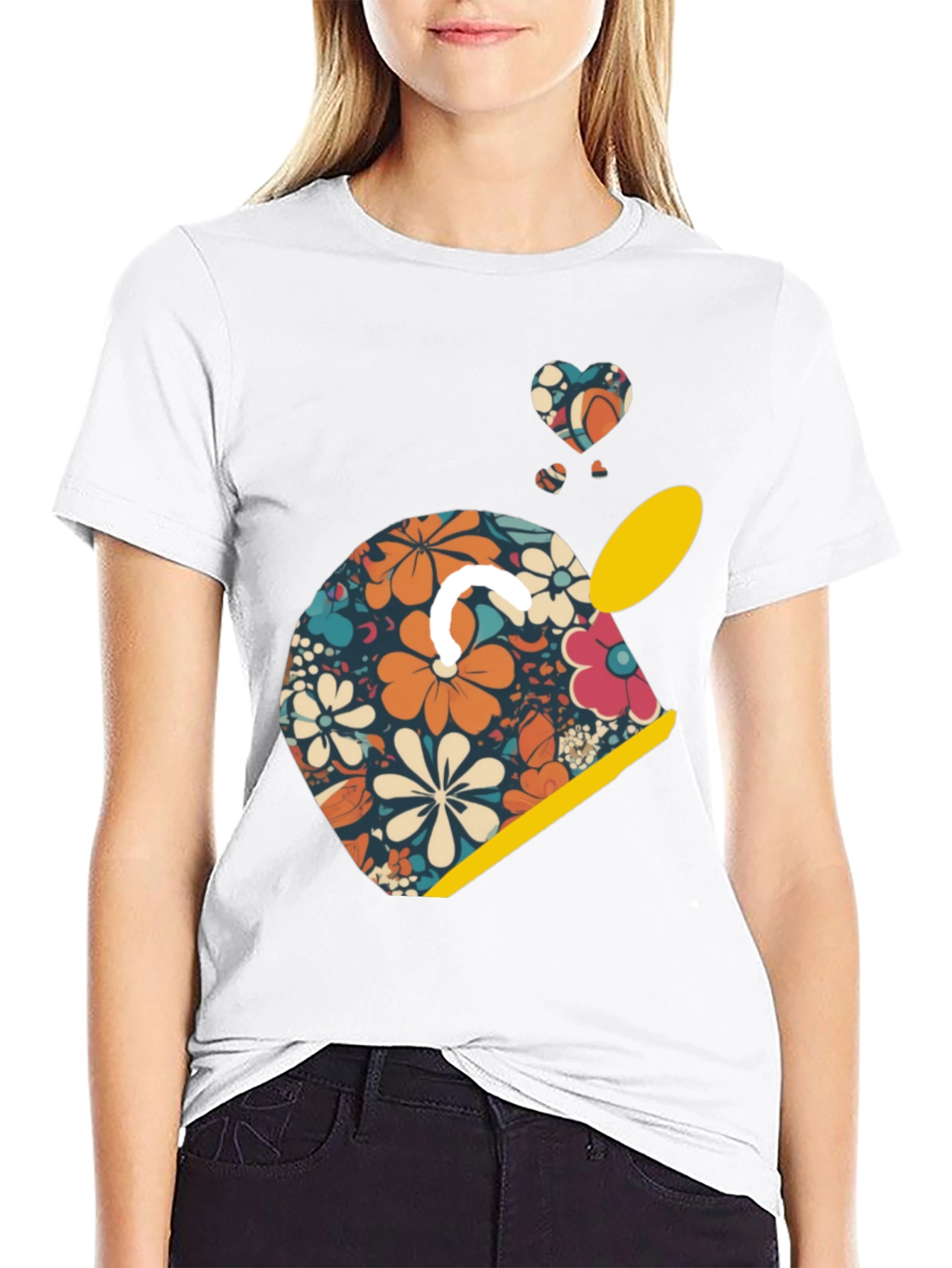 Retro Floral Helmet Graphic Tee