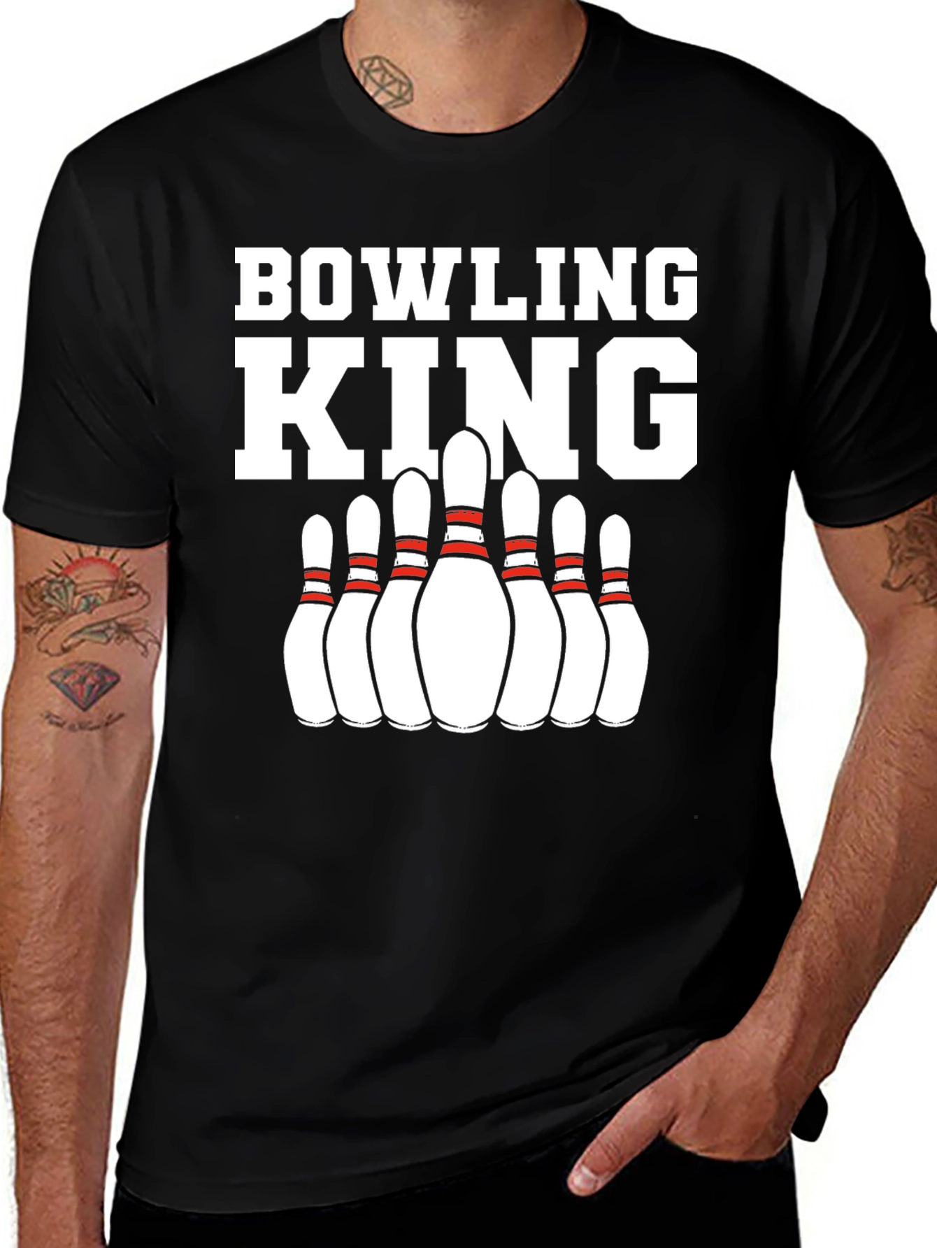 Bowling King Graphic T-Shirt for Bowling Enthusiasts
