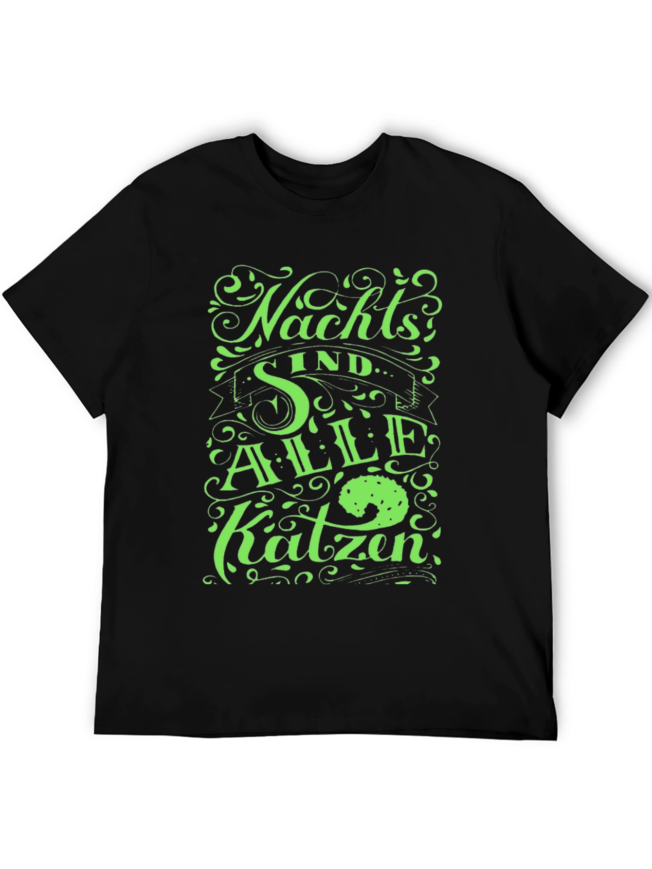 Nachts Sind Alle Katzen Black T-Shirt