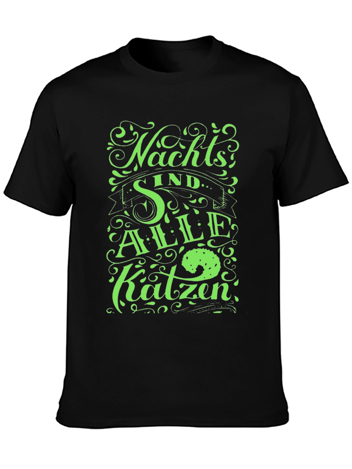 Nachts Sind Alle Katzen Black T-Shirt