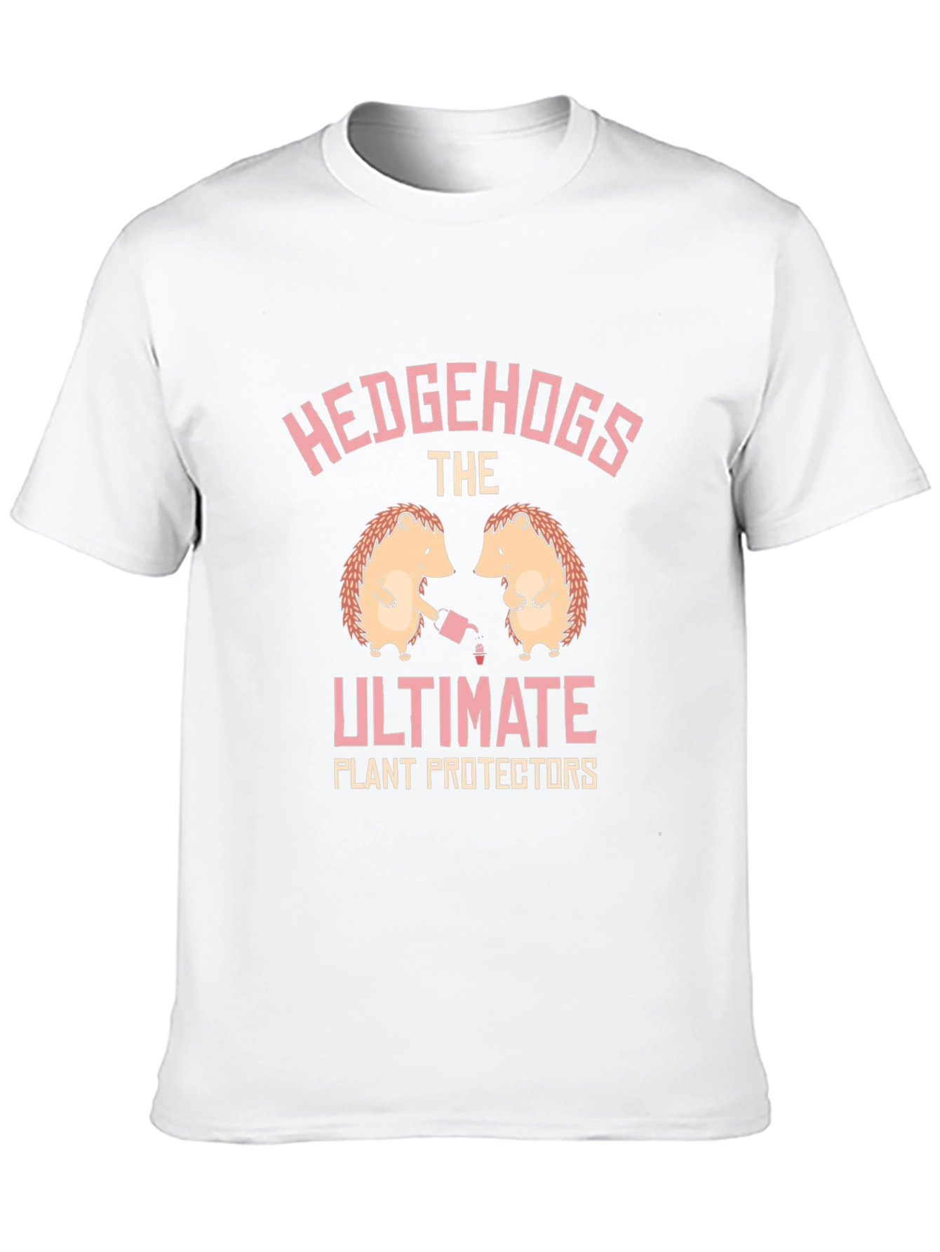Hedgehogs Plant Protectors T-Shirt - Black Cotton Tee