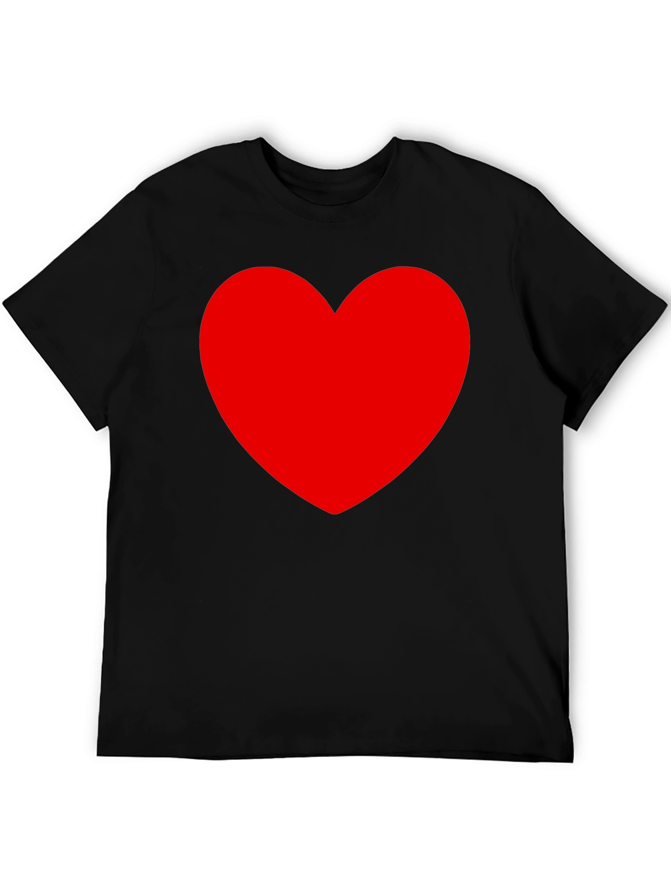 Heart Graphic Black Tee - Express Your Love!