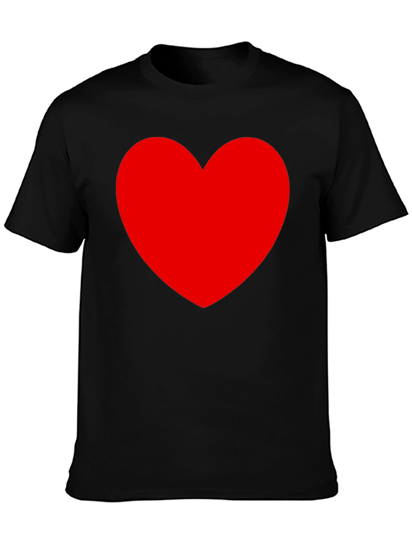 Heart Graphic Black Tee - Express Your Love!
