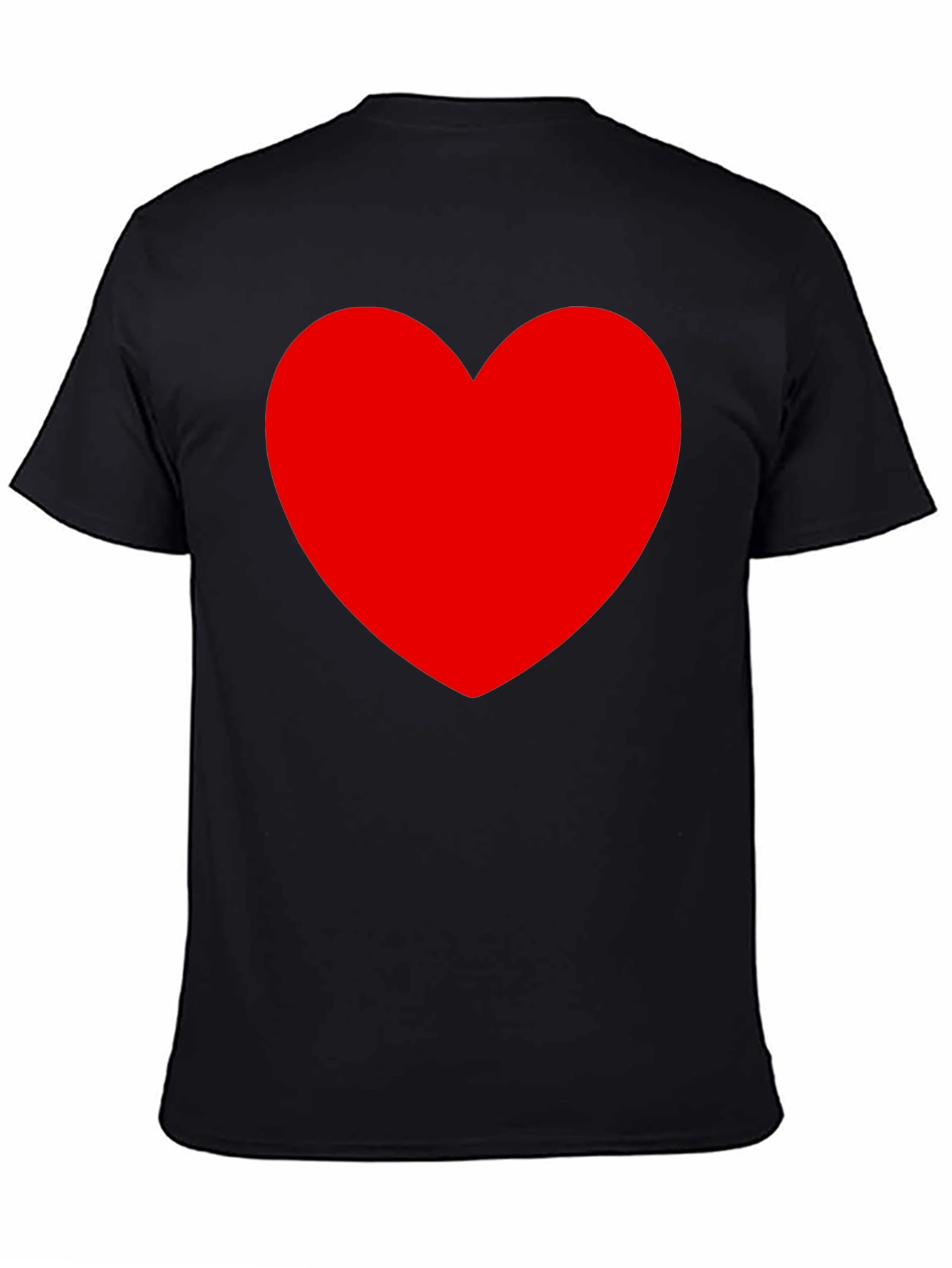Heart Graphic Black Tee - Express Your Love!