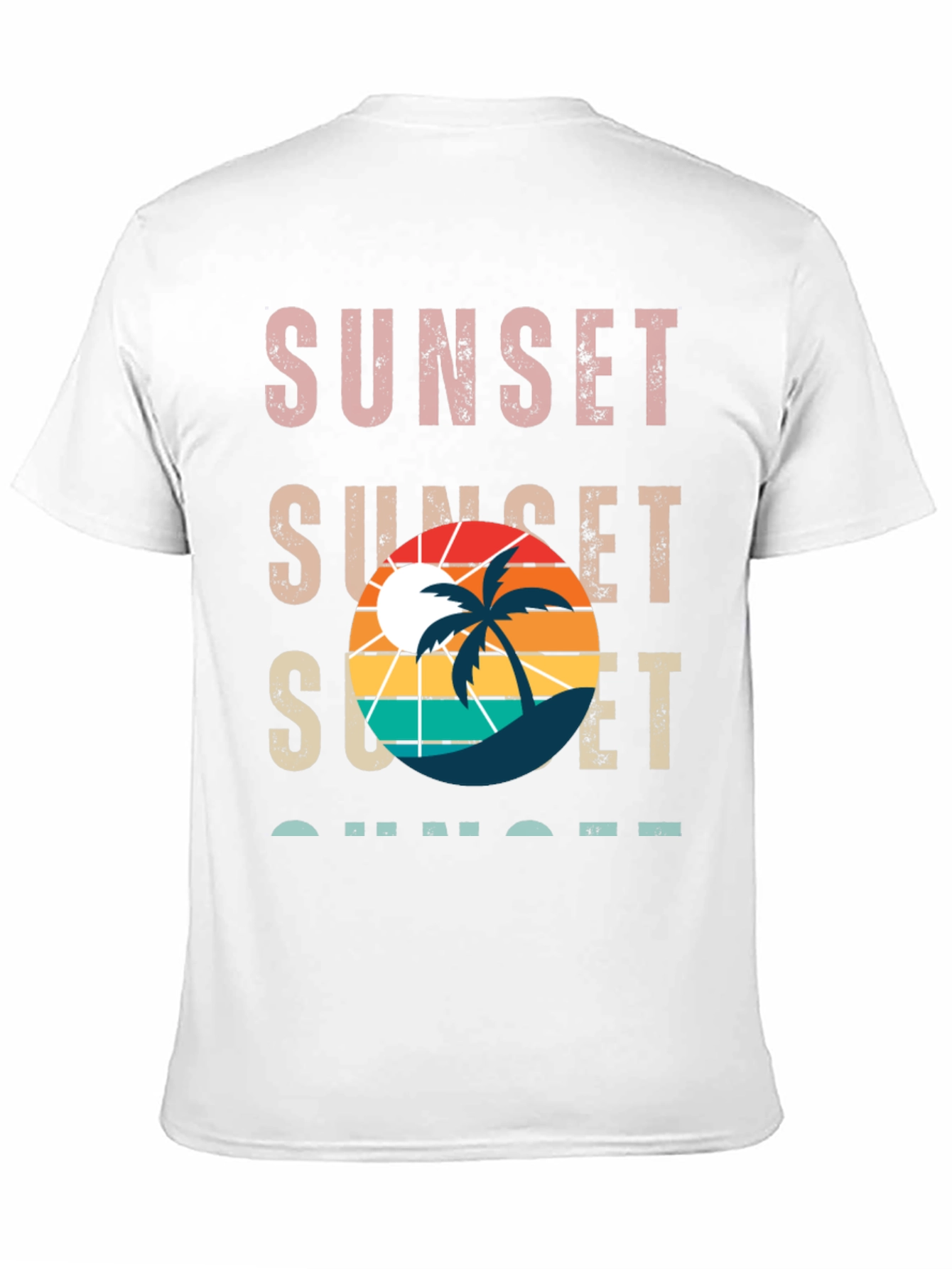 Sunset Palm Tree Retro Style T-Shirt