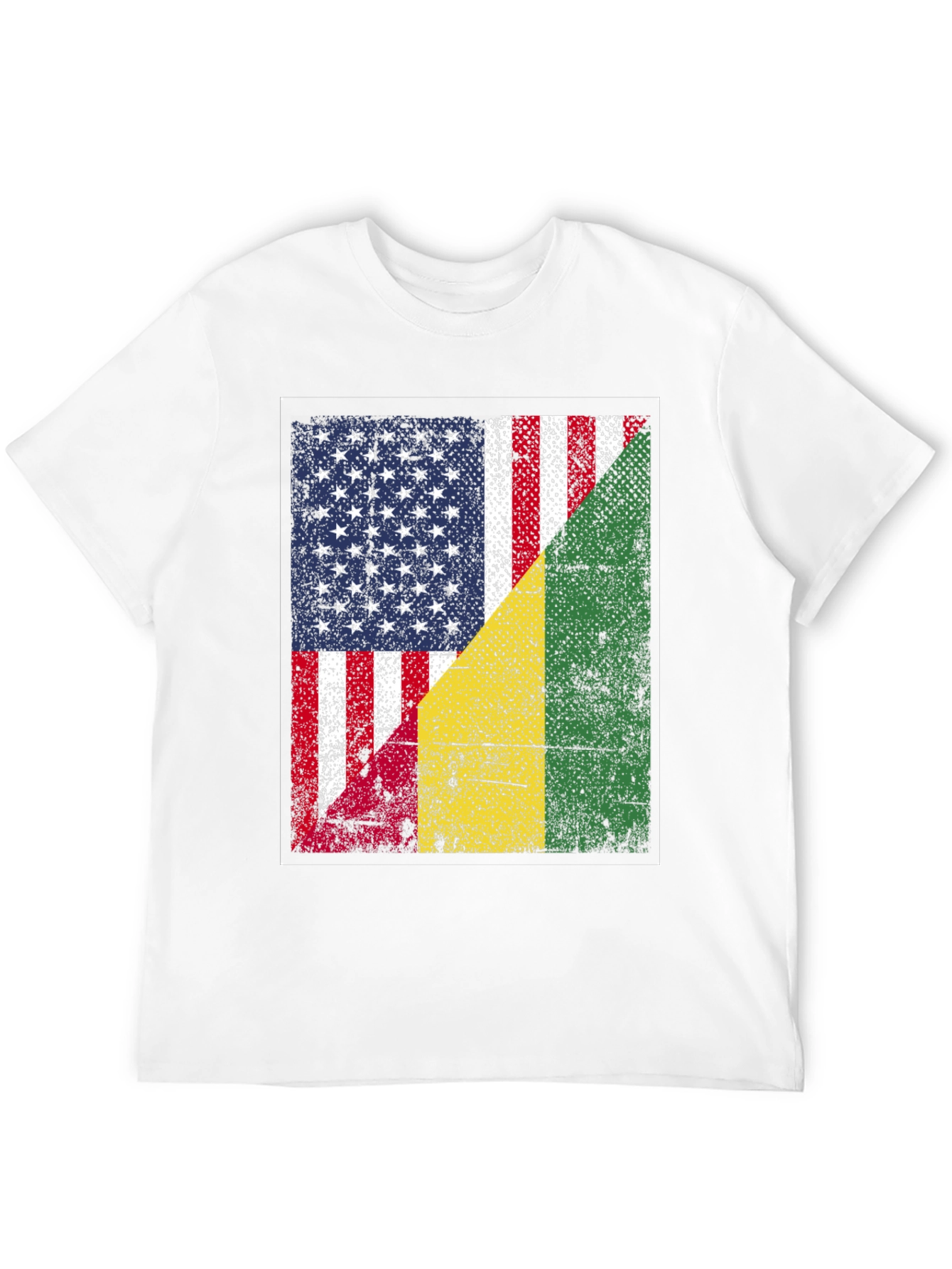 USA and Guinea Flag T-Shirt