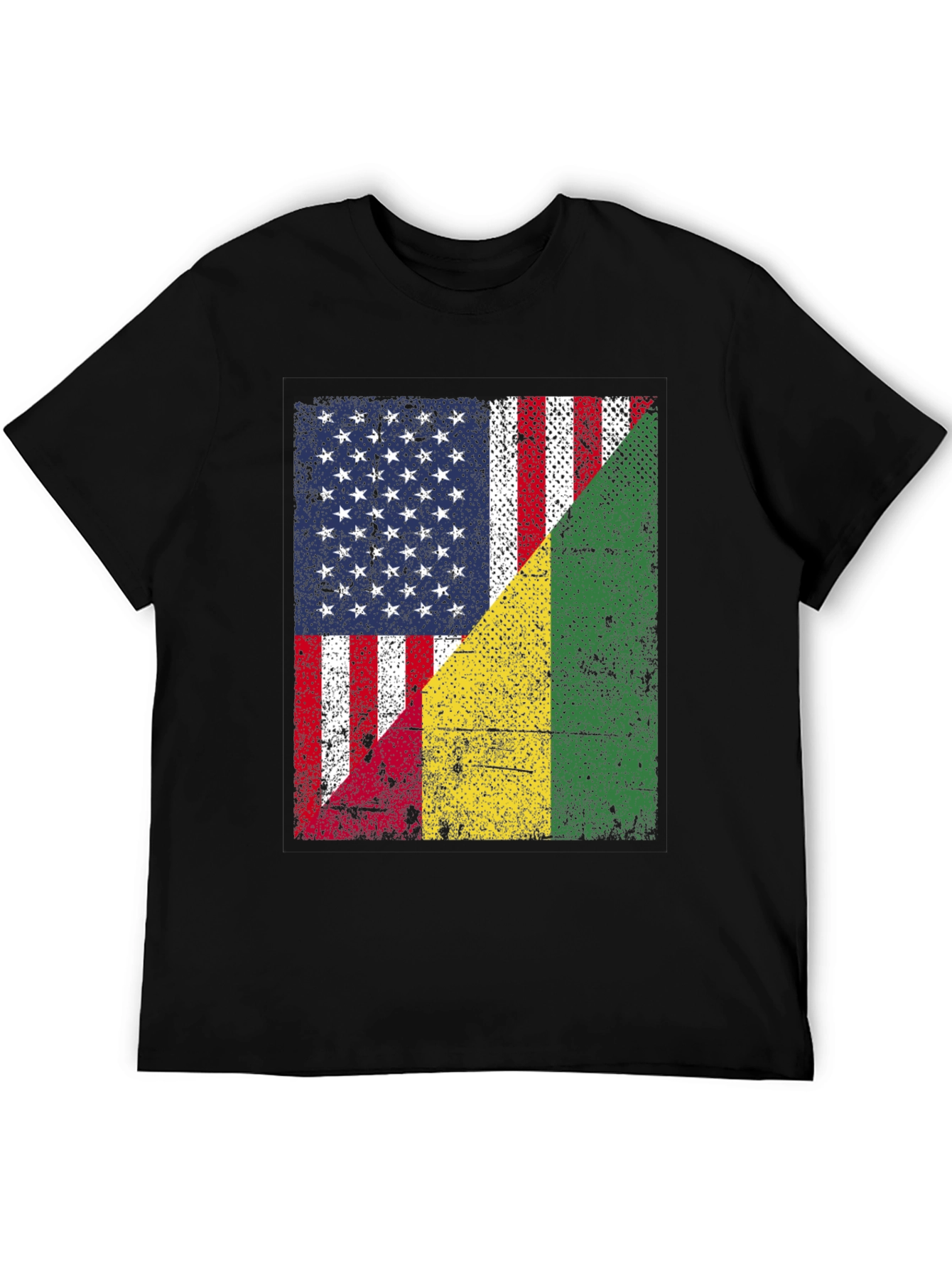 USA and Guinea Flag T-Shirt