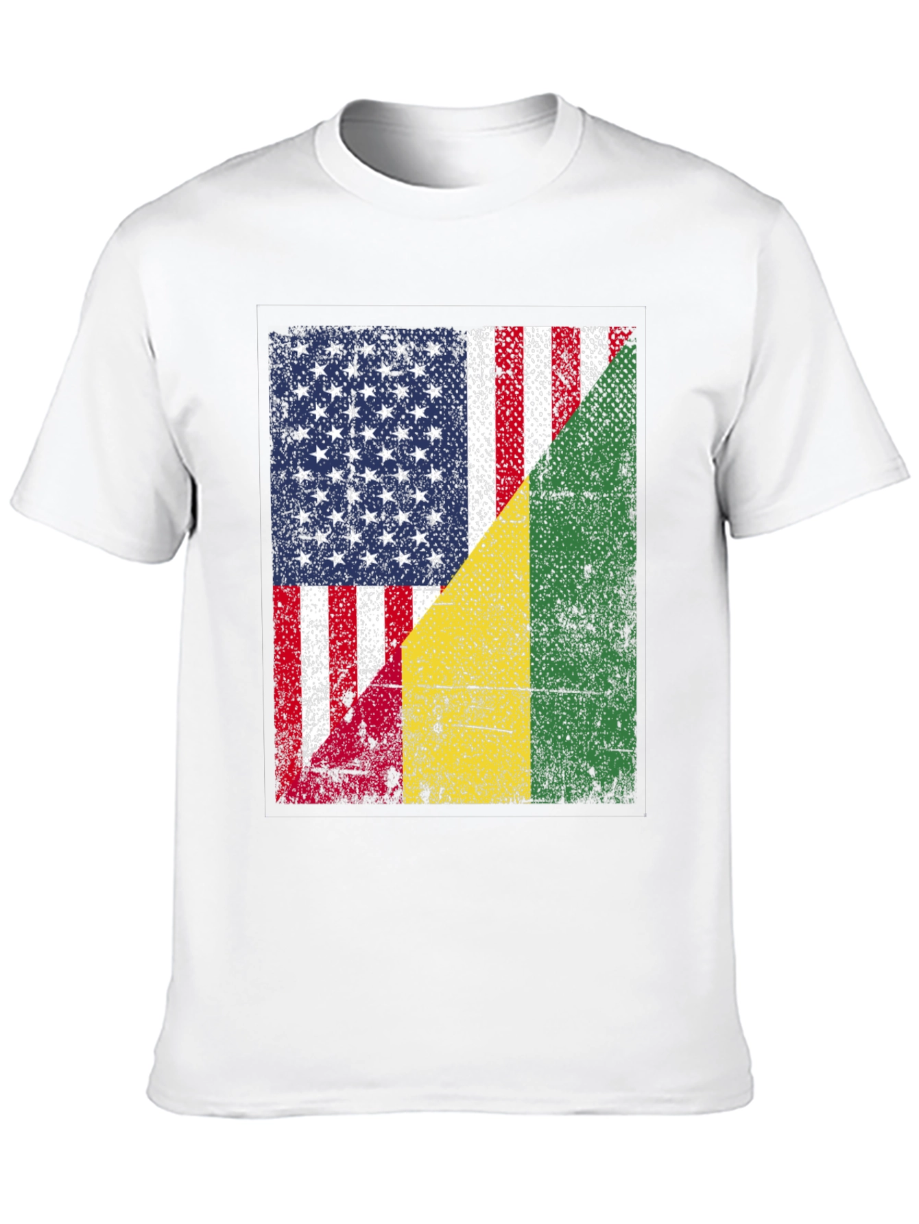 USA and Guinea Flag T-Shirt