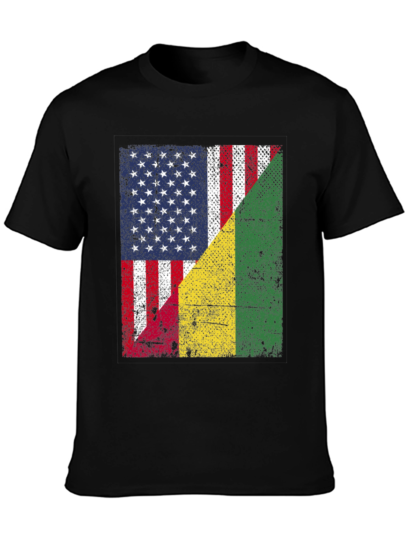 USA and Guinea Flag T-Shirt