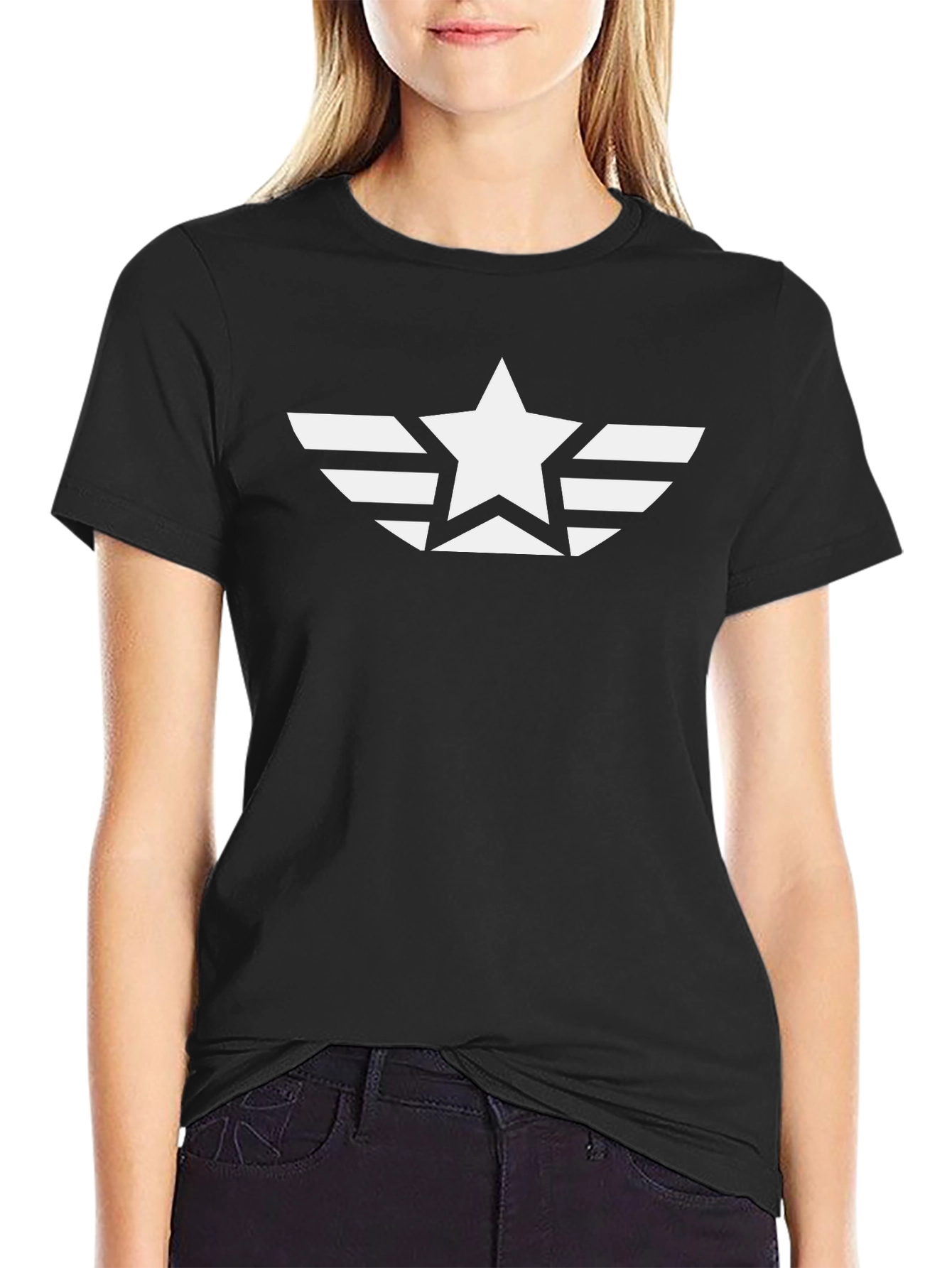 Star Wing Graphic Black T-Shirt