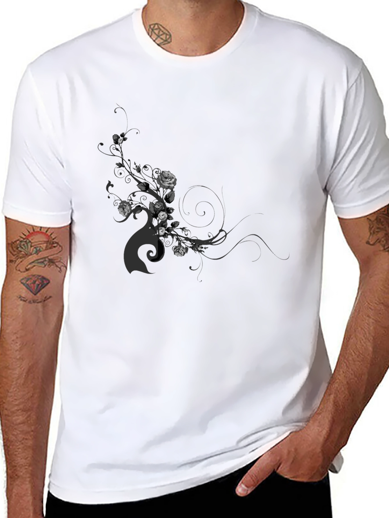 Floral Vine Graphic Print T-Shirt