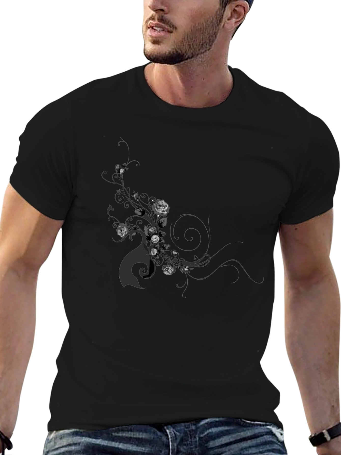 Floral Vine Graphic Print T-Shirt