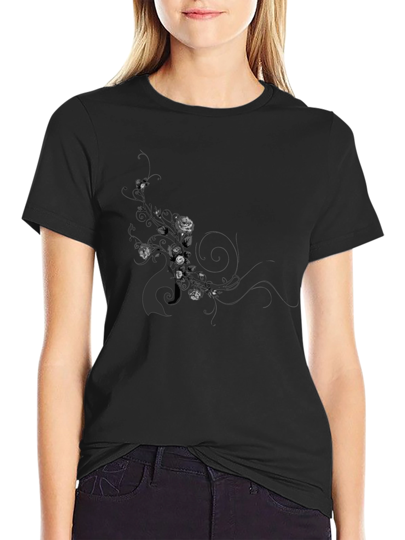 Floral Vine Graphic Print T-Shirt
