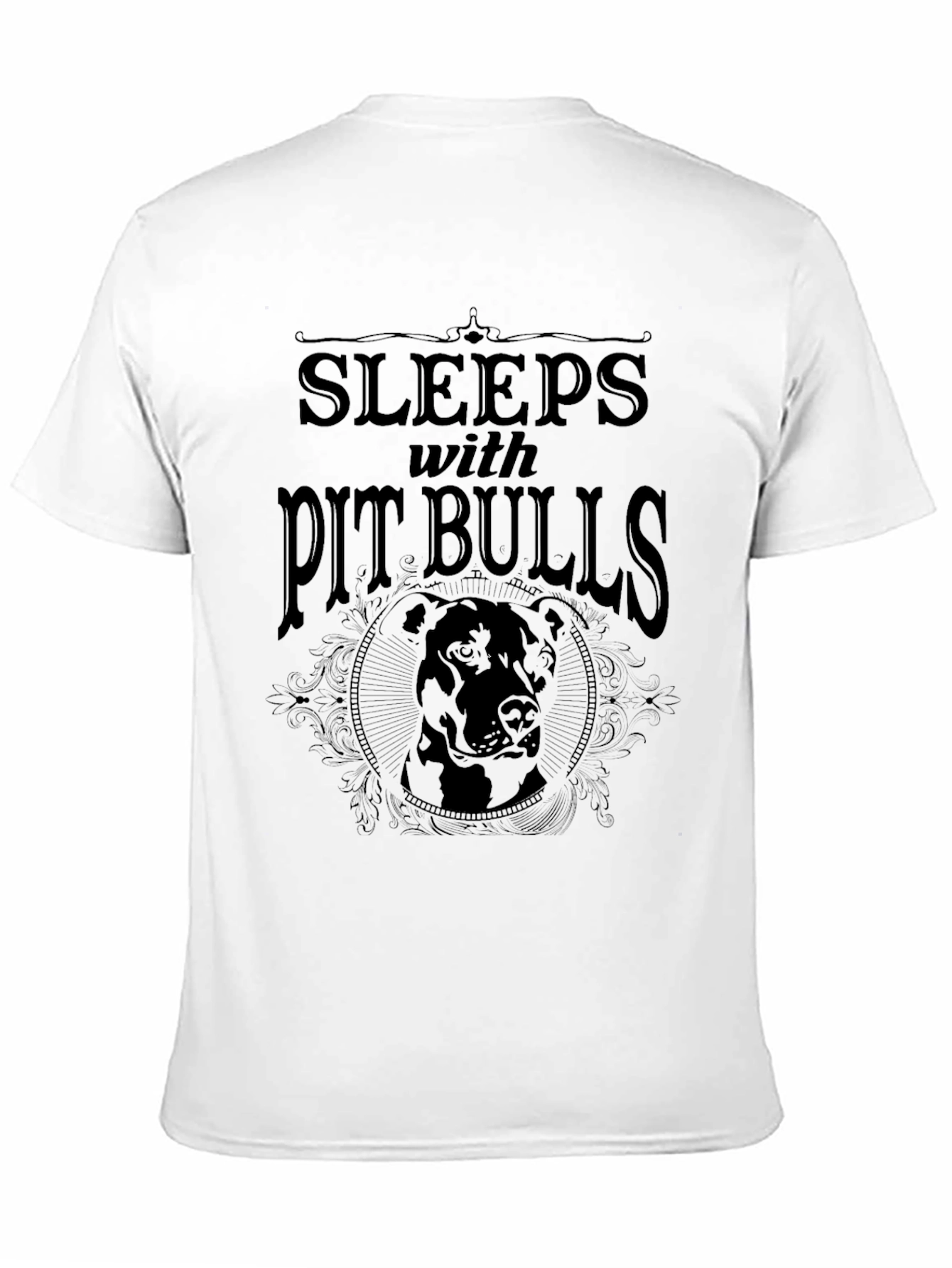 Sleeps With Pit Bulls Graphic Tee - Black