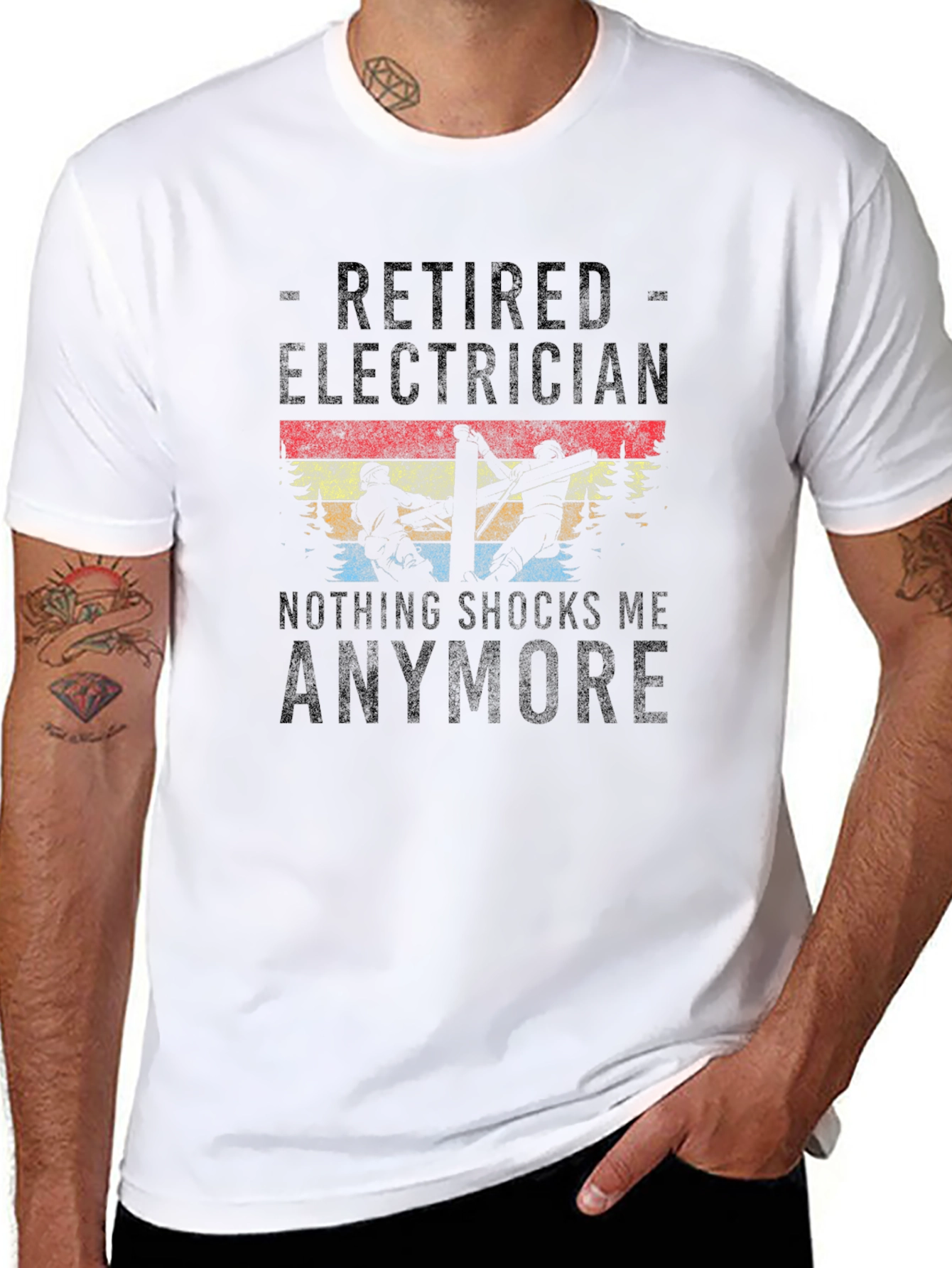 Retired Electrician T-Shirt - Nothing Shocks Me
