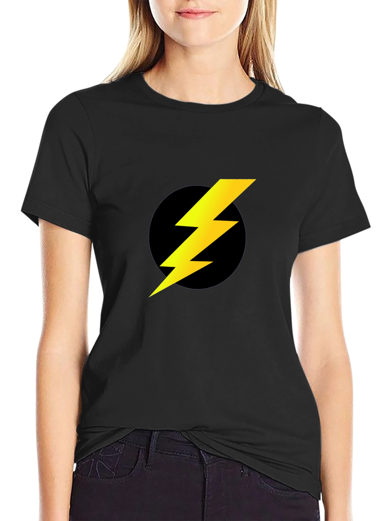 Lightning Bolt Emblem Black T-Shirt