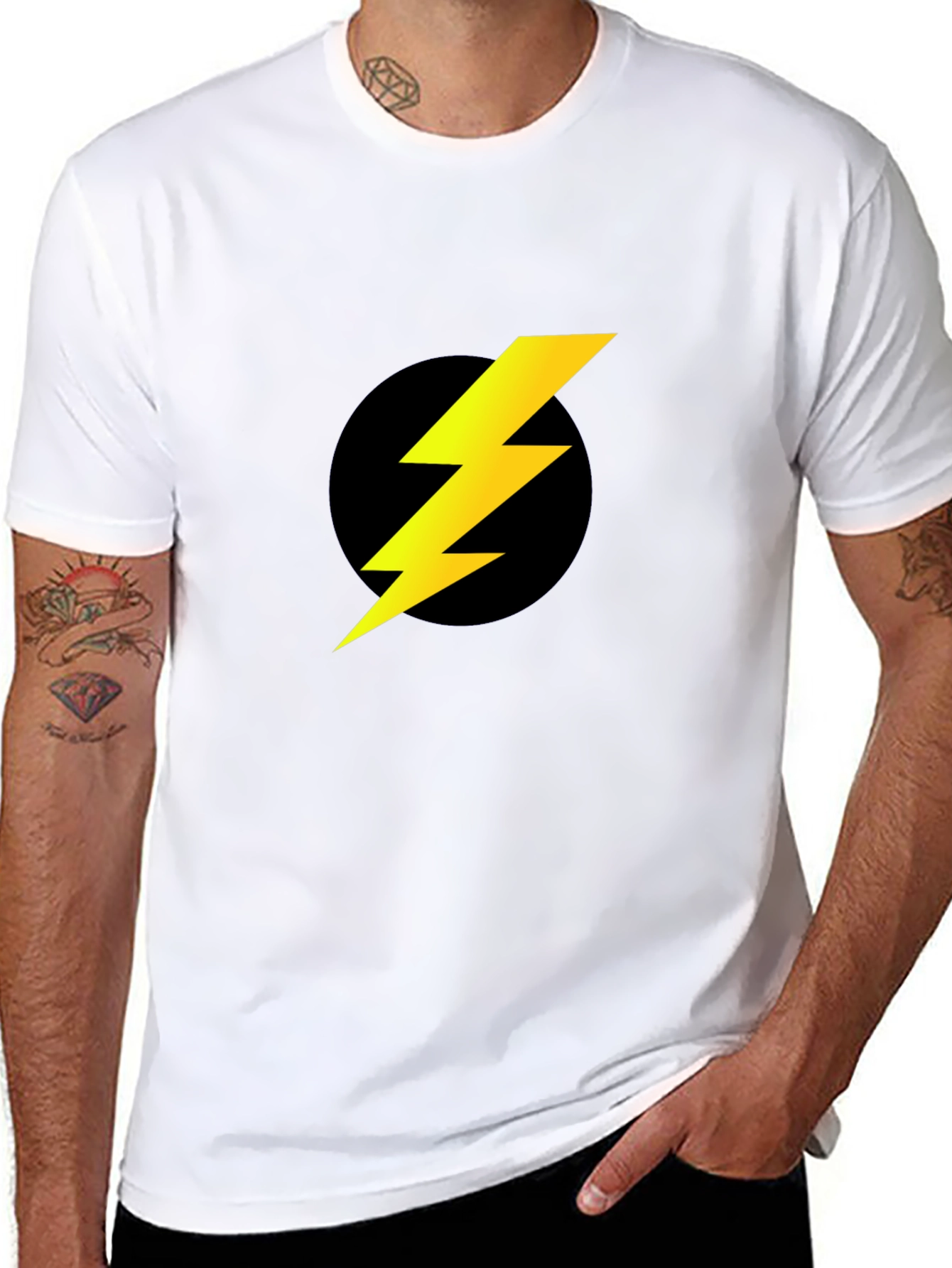 Lightning Bolt Emblem Black T-Shirt