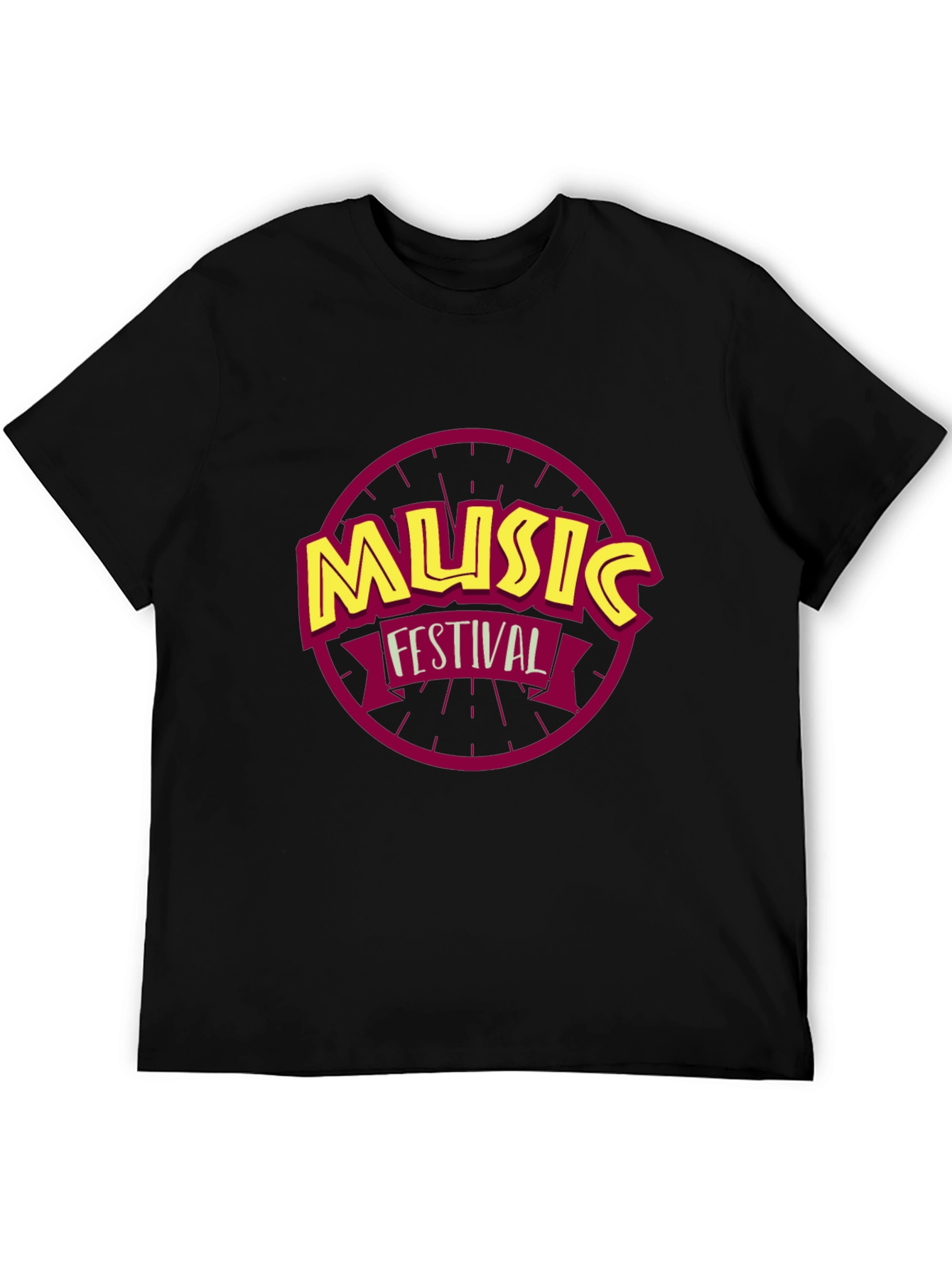 Music Festival Graphic Tee - Classic Black T-Shirt