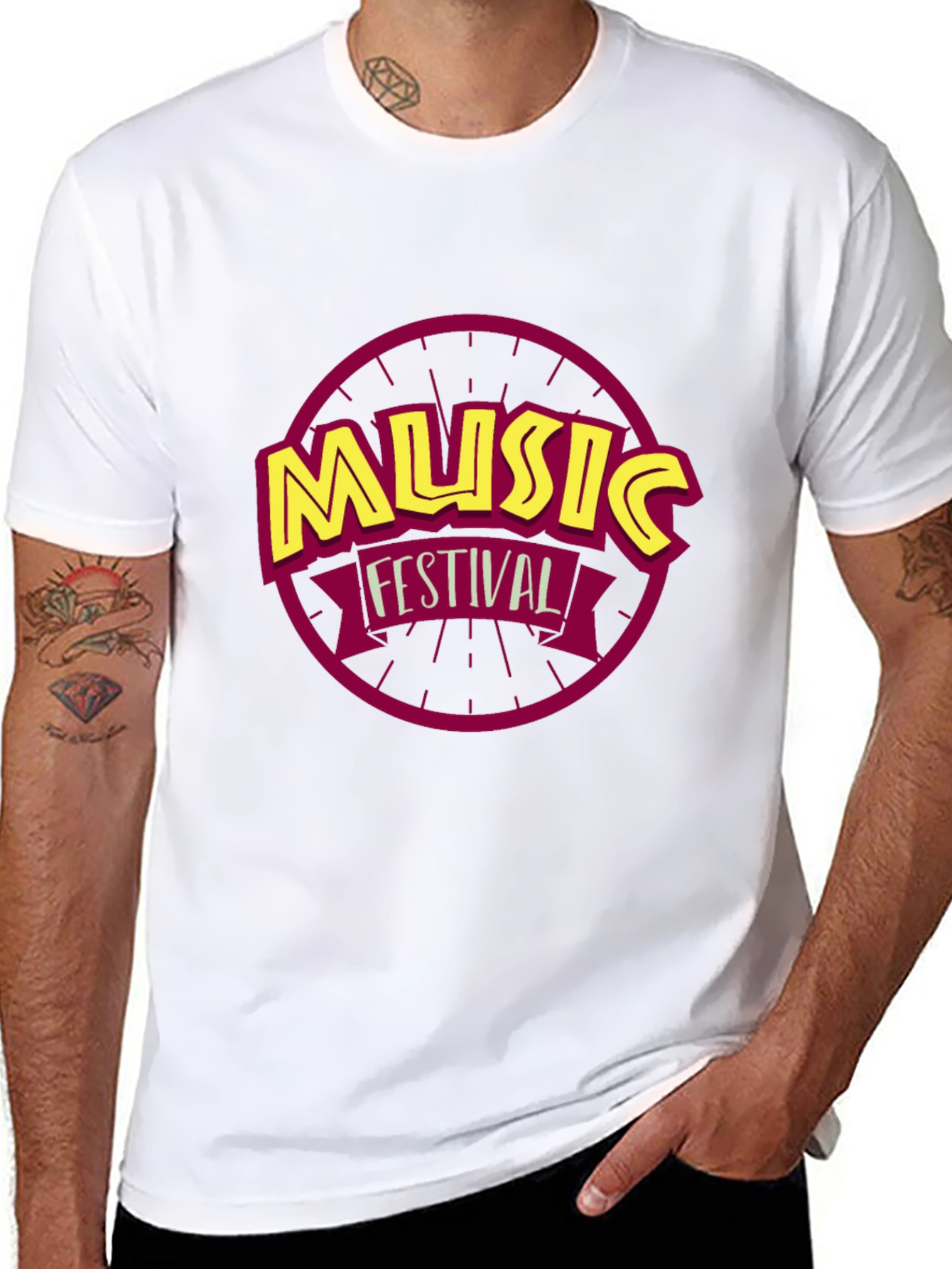 Music Festival Graphic Tee - Classic Black T-Shirt