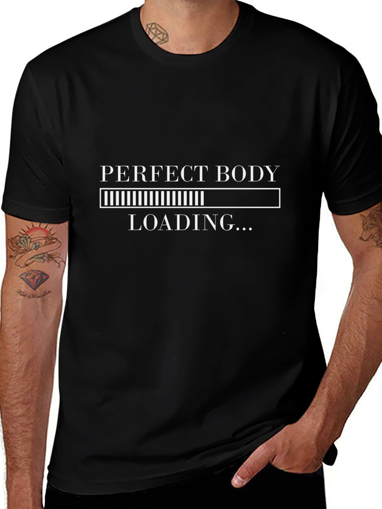 Perfect Body Loading T-Shirt - Gym Humor Tee