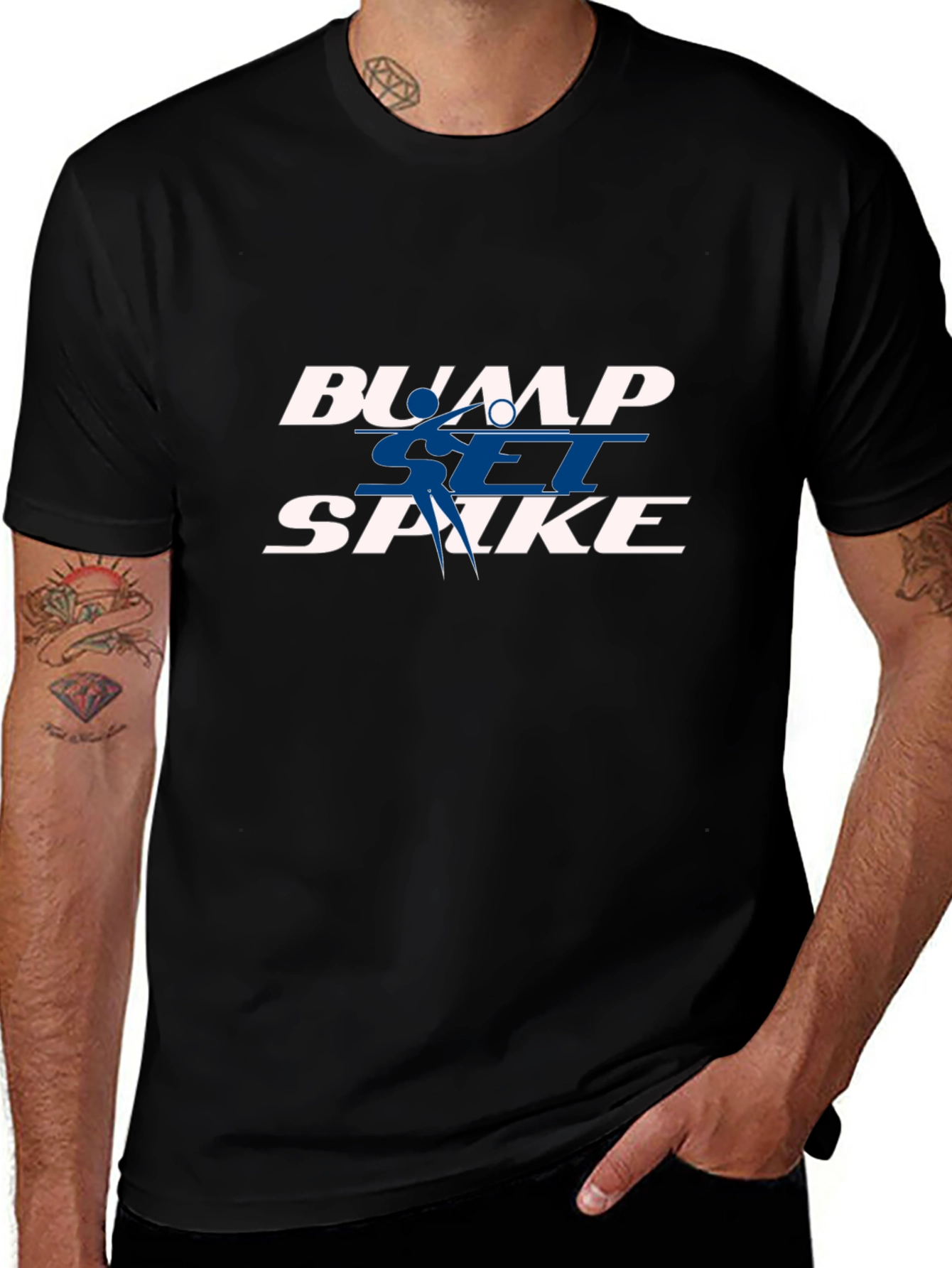 Bump Set Spike Volleyball Graphic T-Shirt