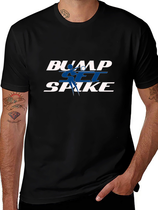 Bump Set Spike Volleyball Graphic T-Shirt