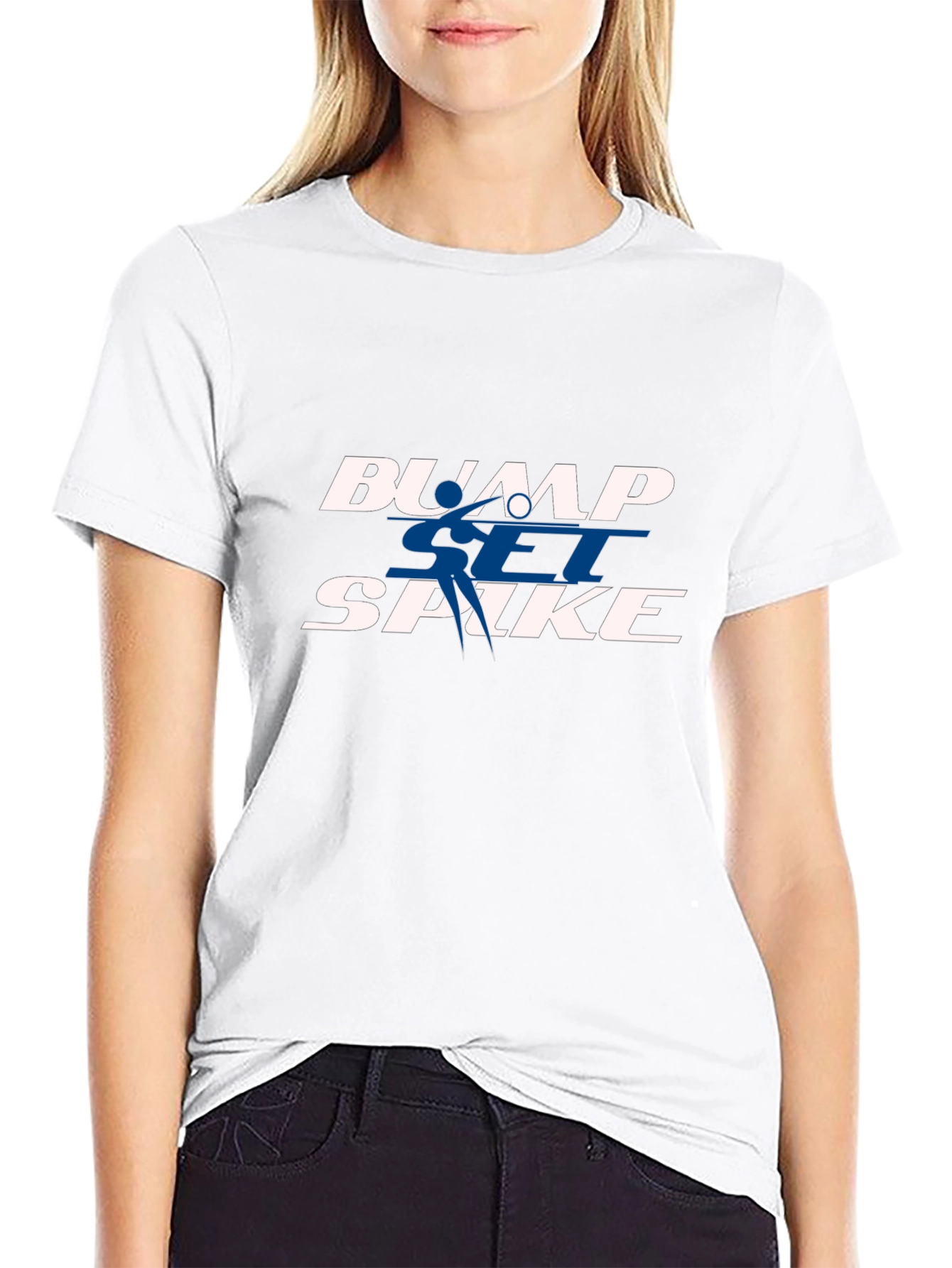 Bump Set Spike Volleyball Graphic T-Shirt