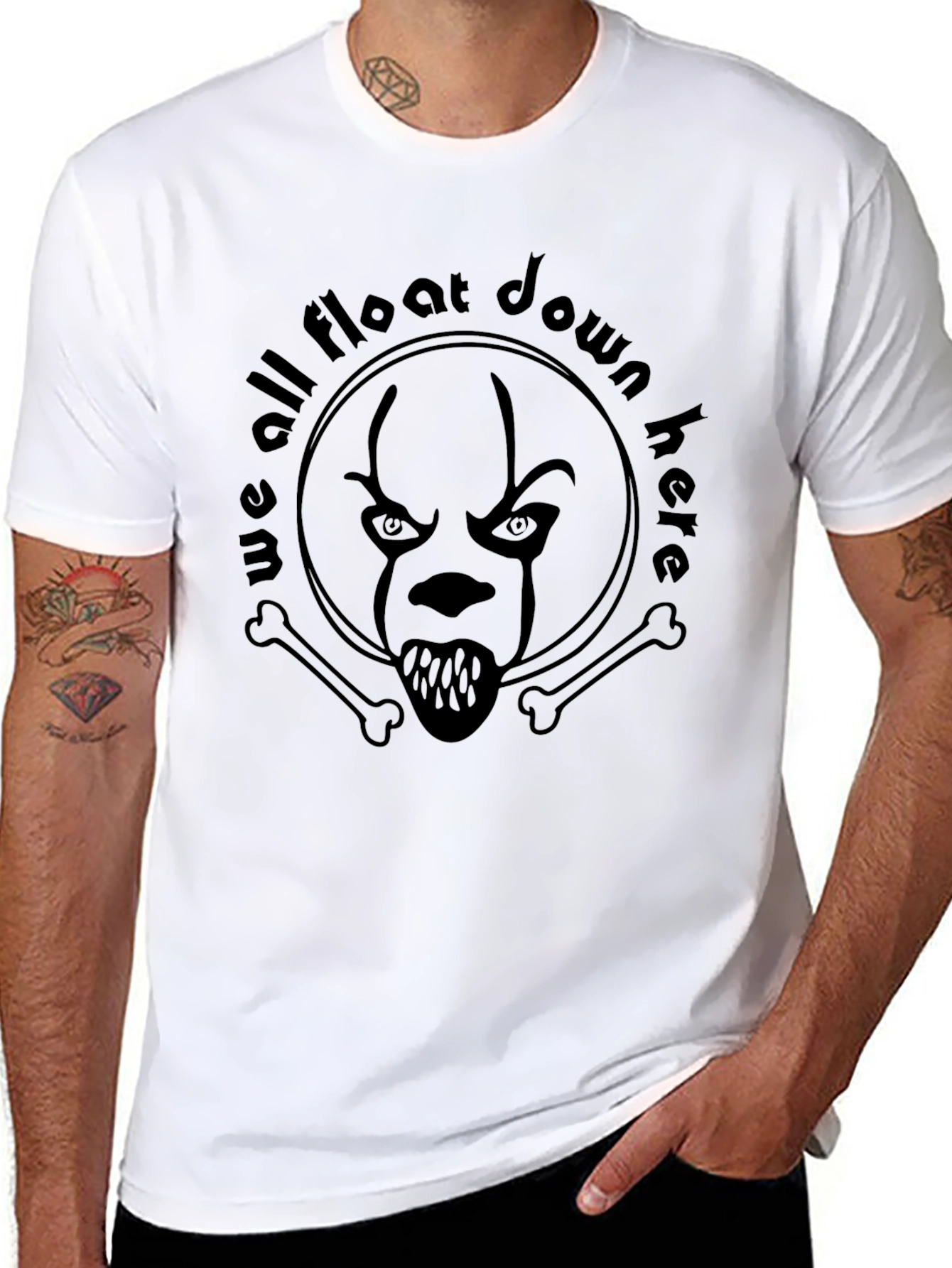 We All Float Down Here Clown Graphic T-Shirt