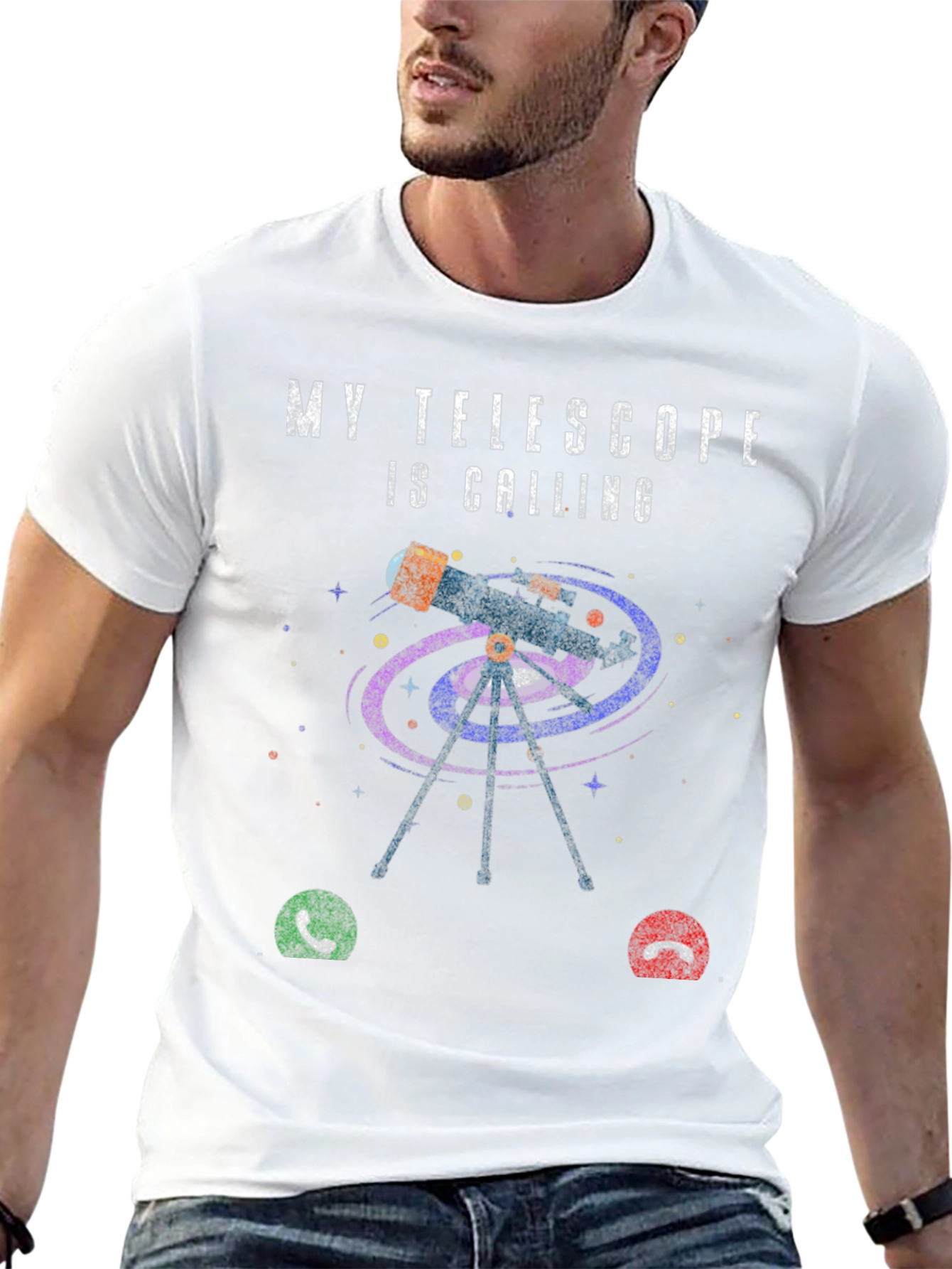 Telescope Calling Graphic T-Shirt