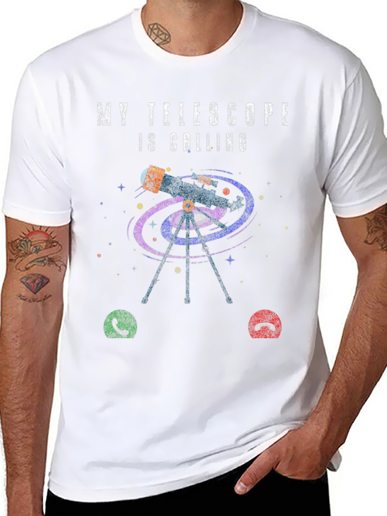 Telescope Calling Graphic T-Shirt