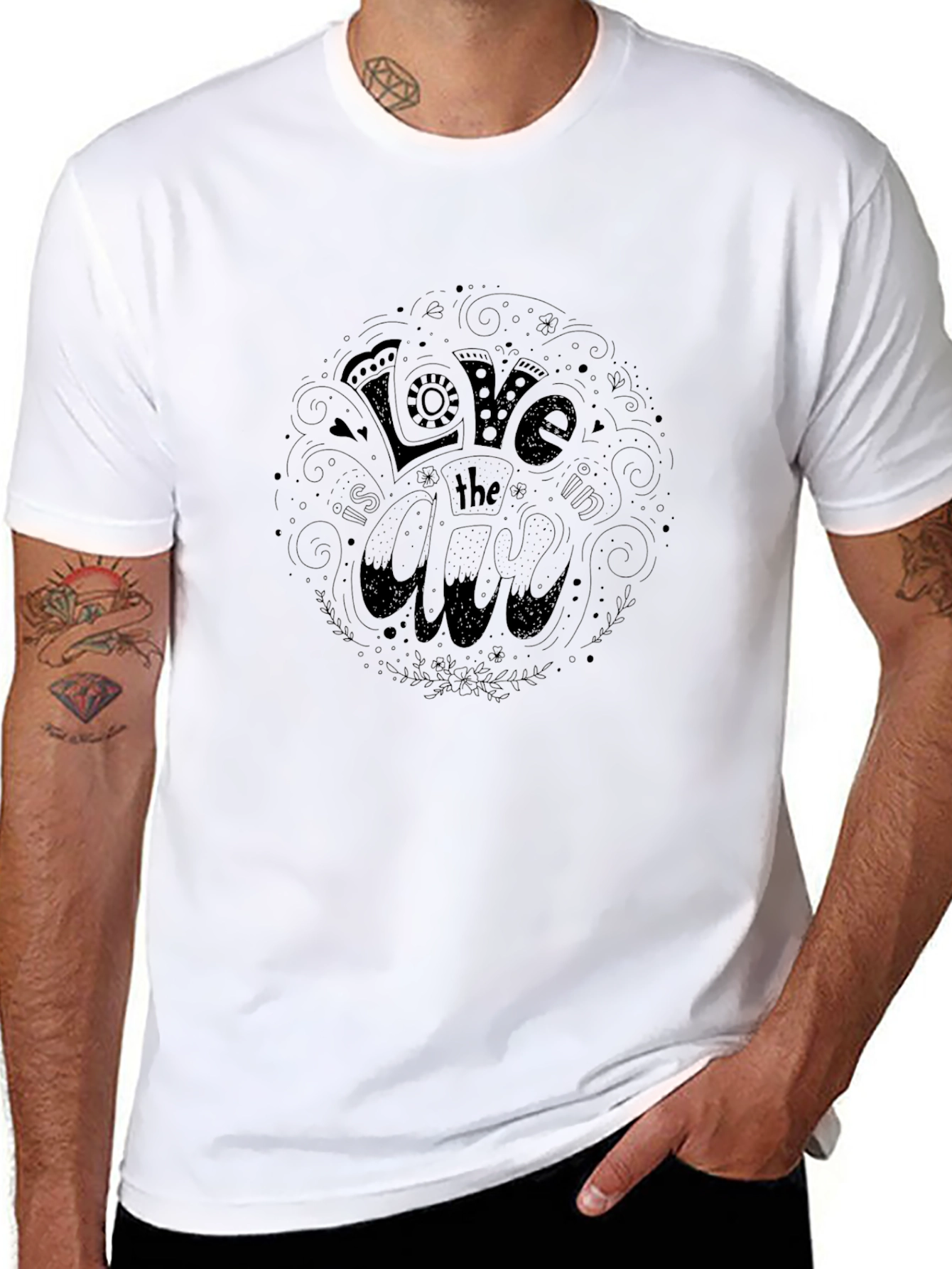 Love the Arts Black Graphic Tee